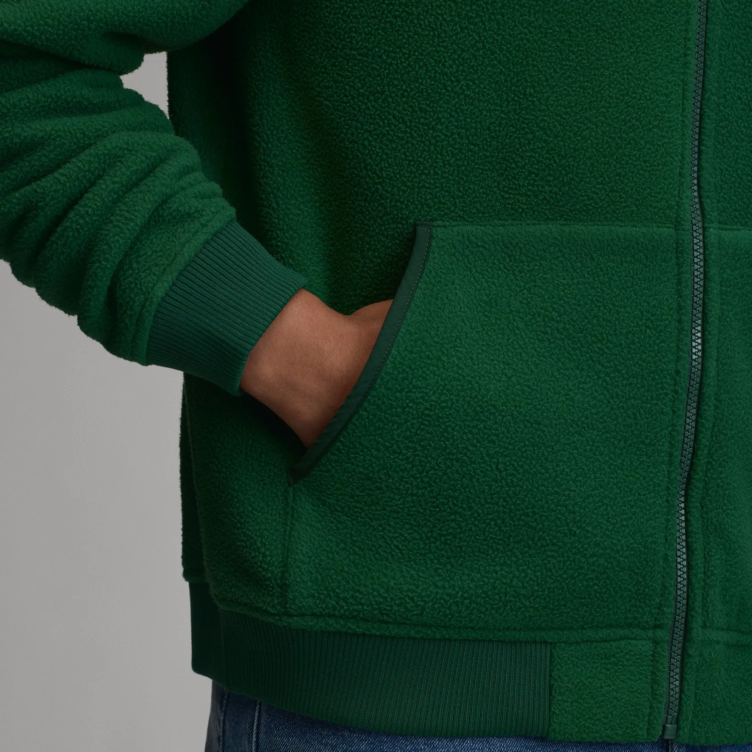 Eddie Bauer Authentic Outdoor hanorac fleece gri fermoar