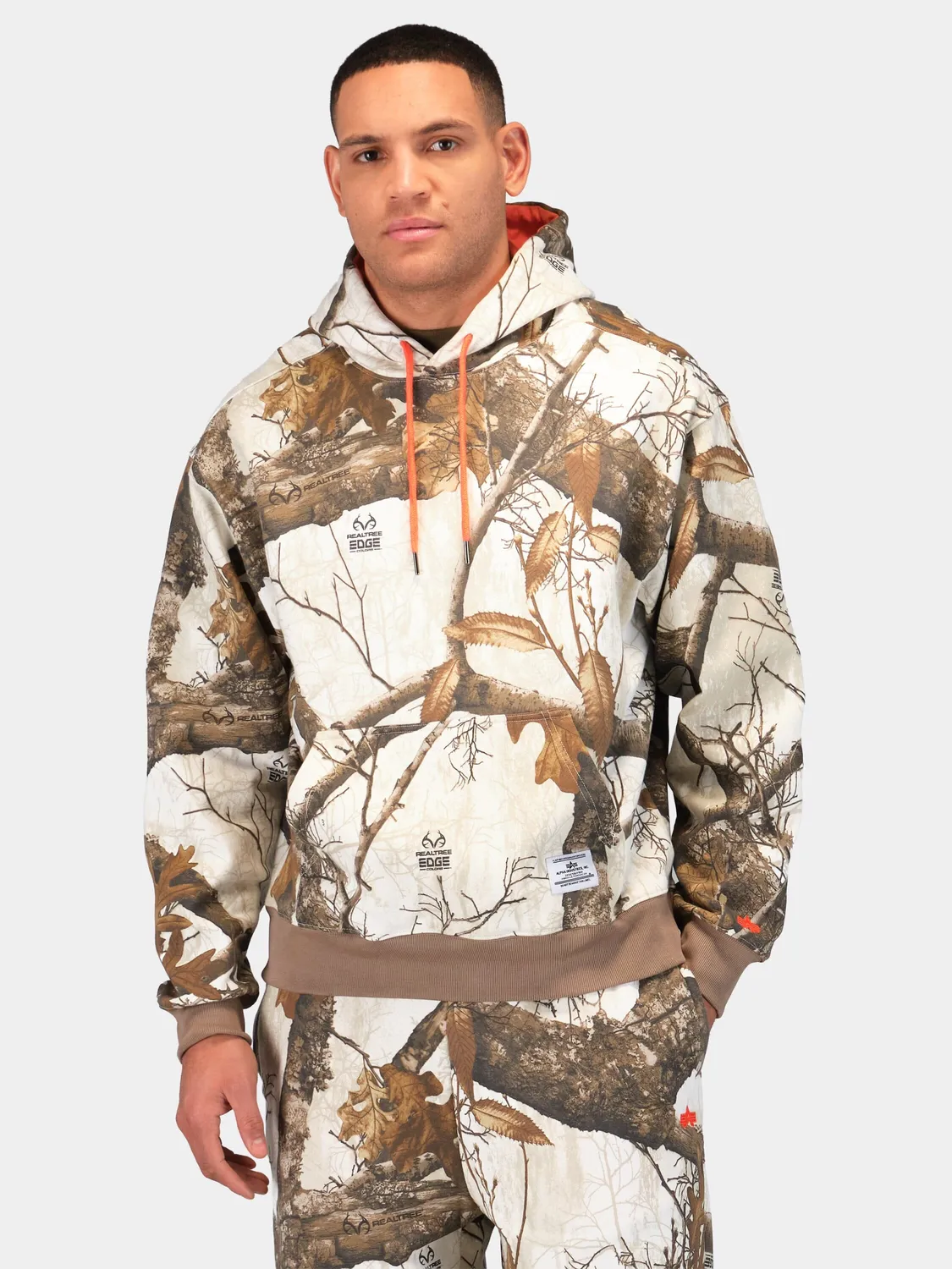 Alpha Industries Essential Camo hanorac Snow Realtree bumbac