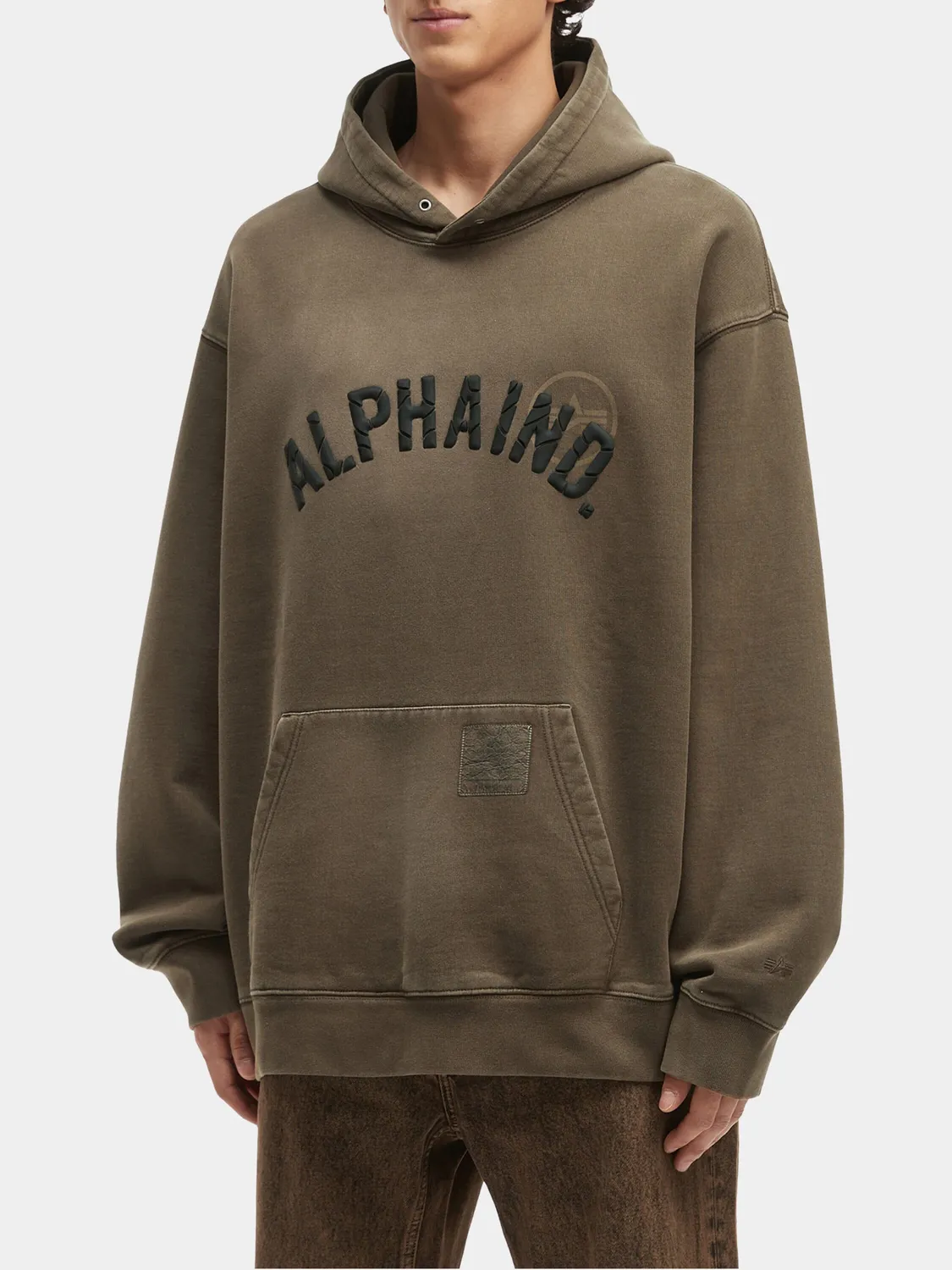 Alpha Industries Unfrm Washed hanorac ruginiu relaxat
