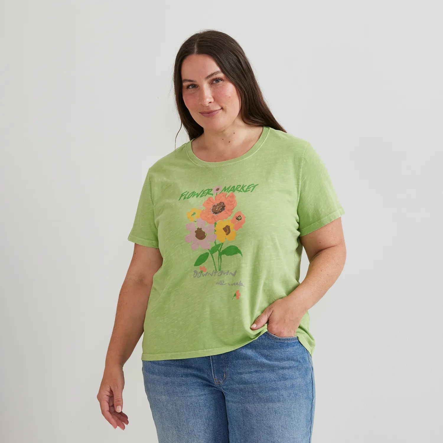 Eddie Bauer Flower Market tricou damă Leaf bumbac
