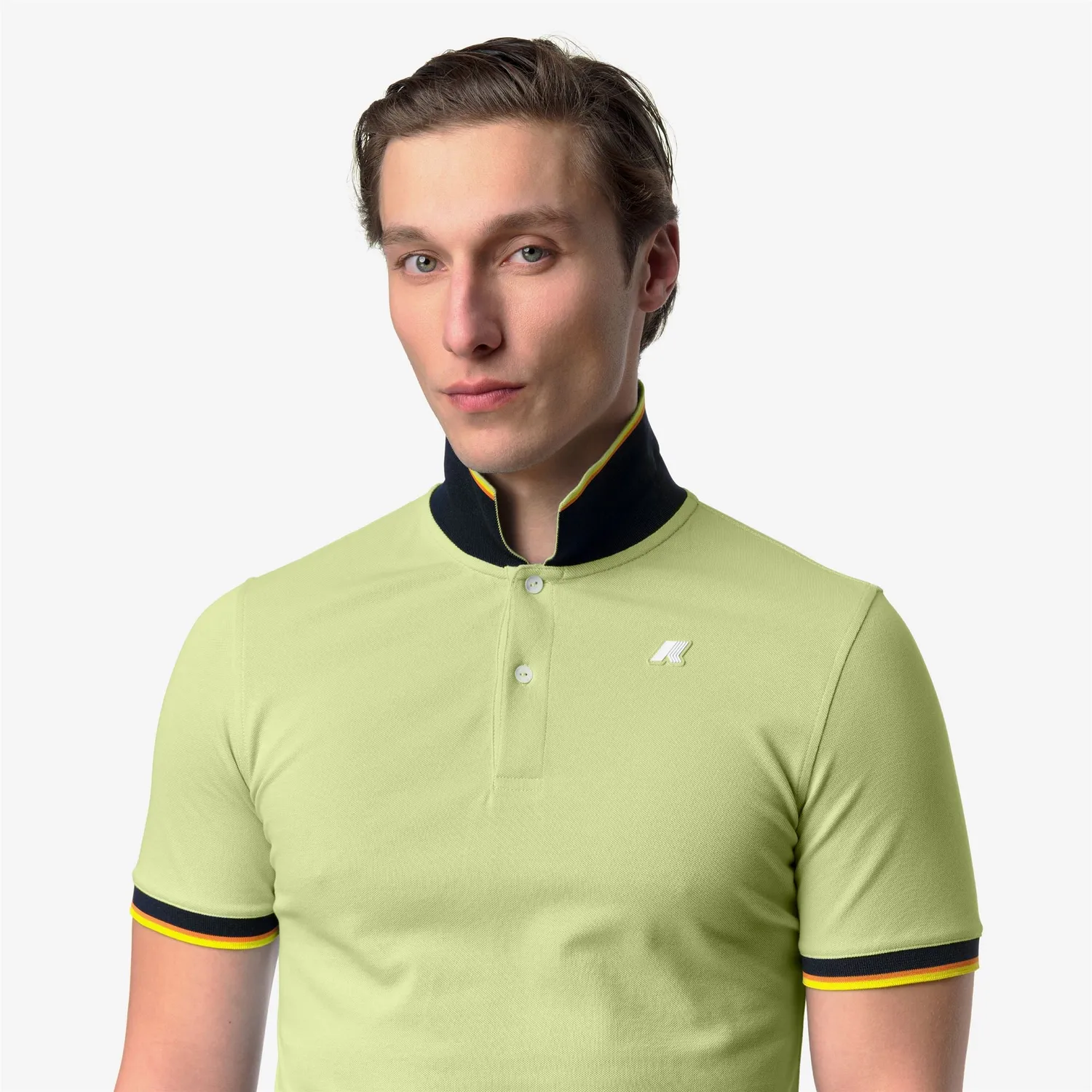 K-Way Vincent Pique Slim polo verde lime bumbac