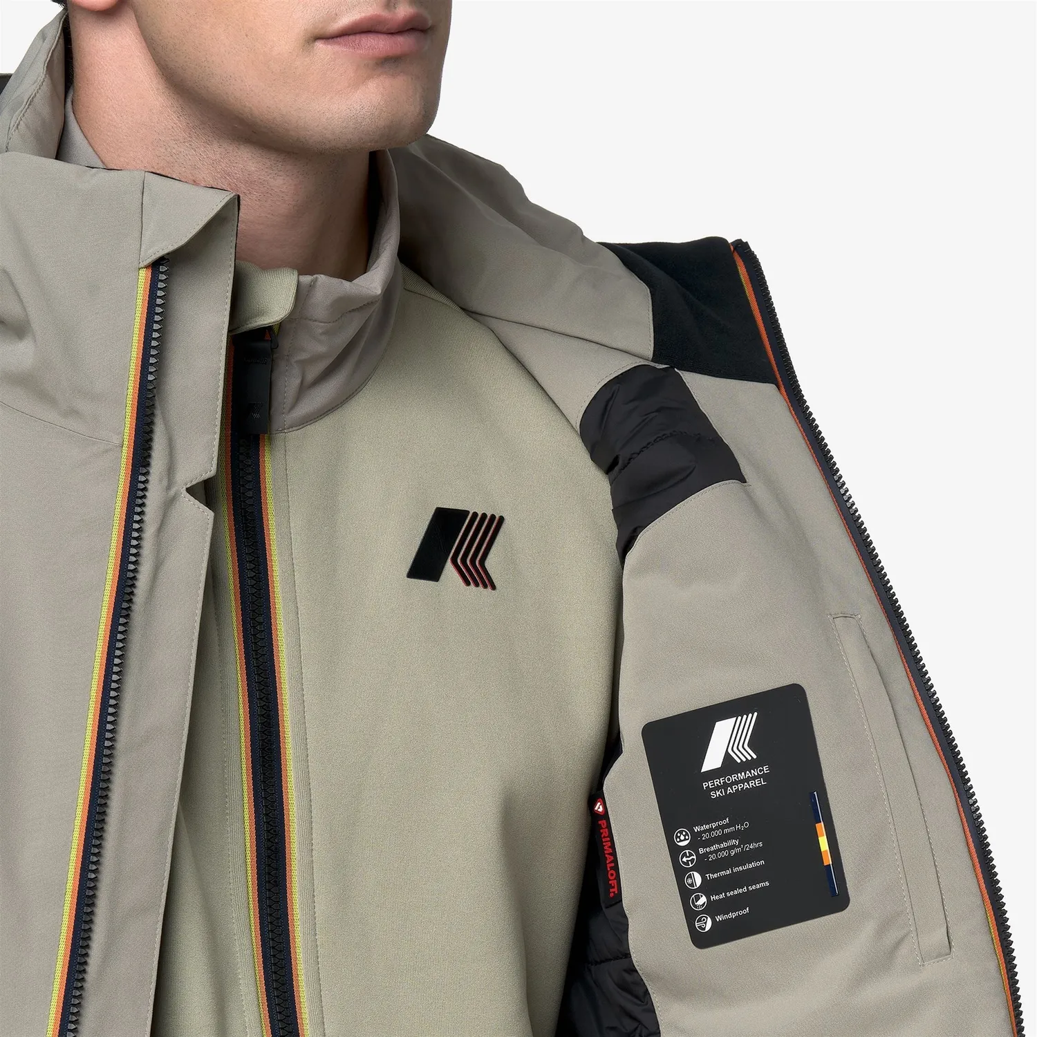 K-Way Lesarcs 2L Twill geacă schi Green Oak impermeabilă