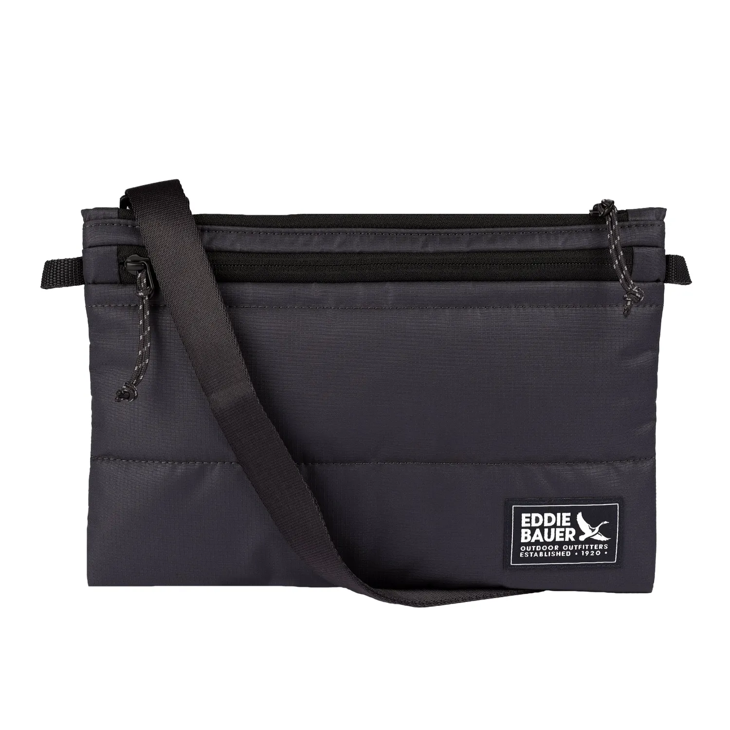 Eddie Bauer Ripstop Puffer geanta crossbody Carbon nailon