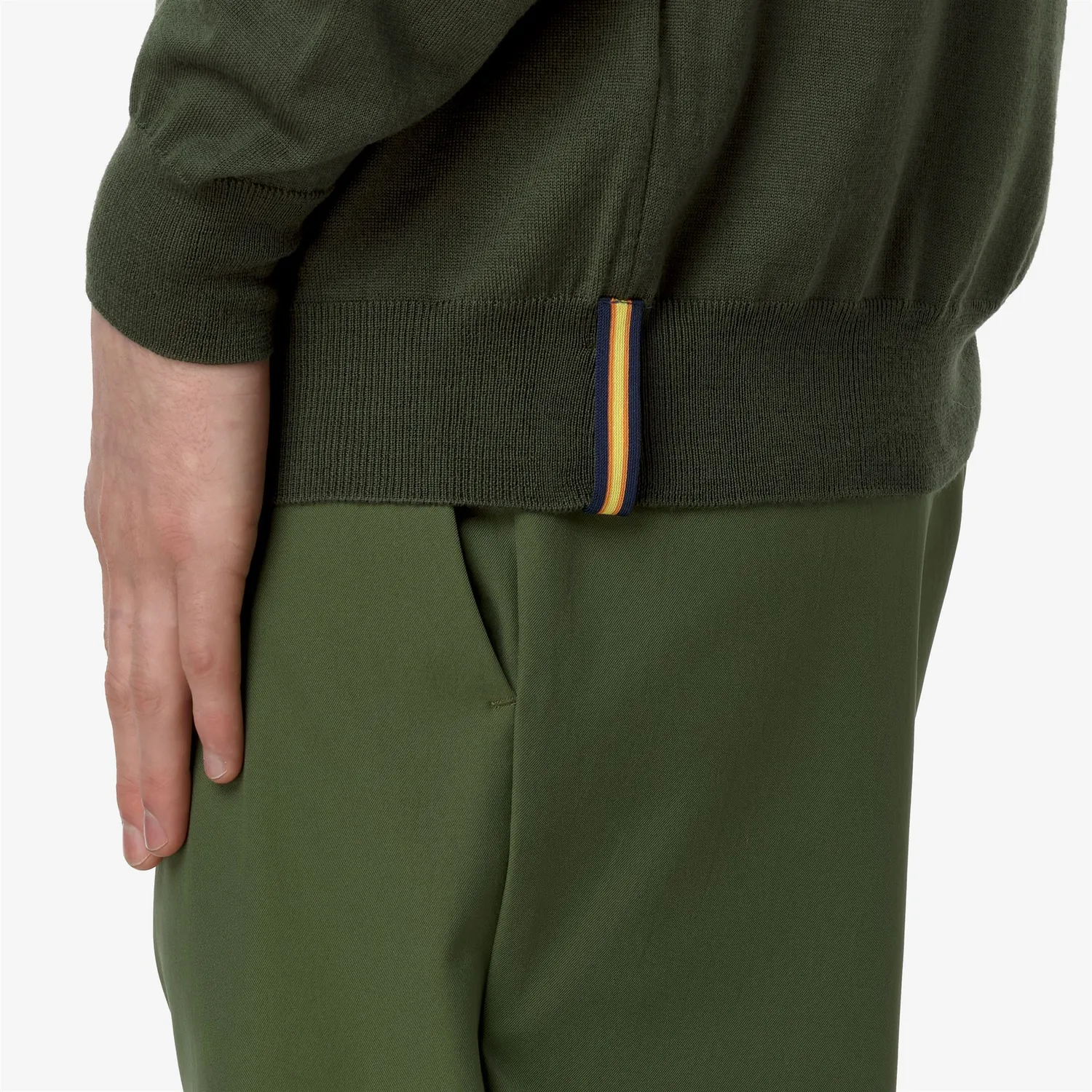 K-Way Rey Wool Merino Blend pulover lână verde XS-3XL