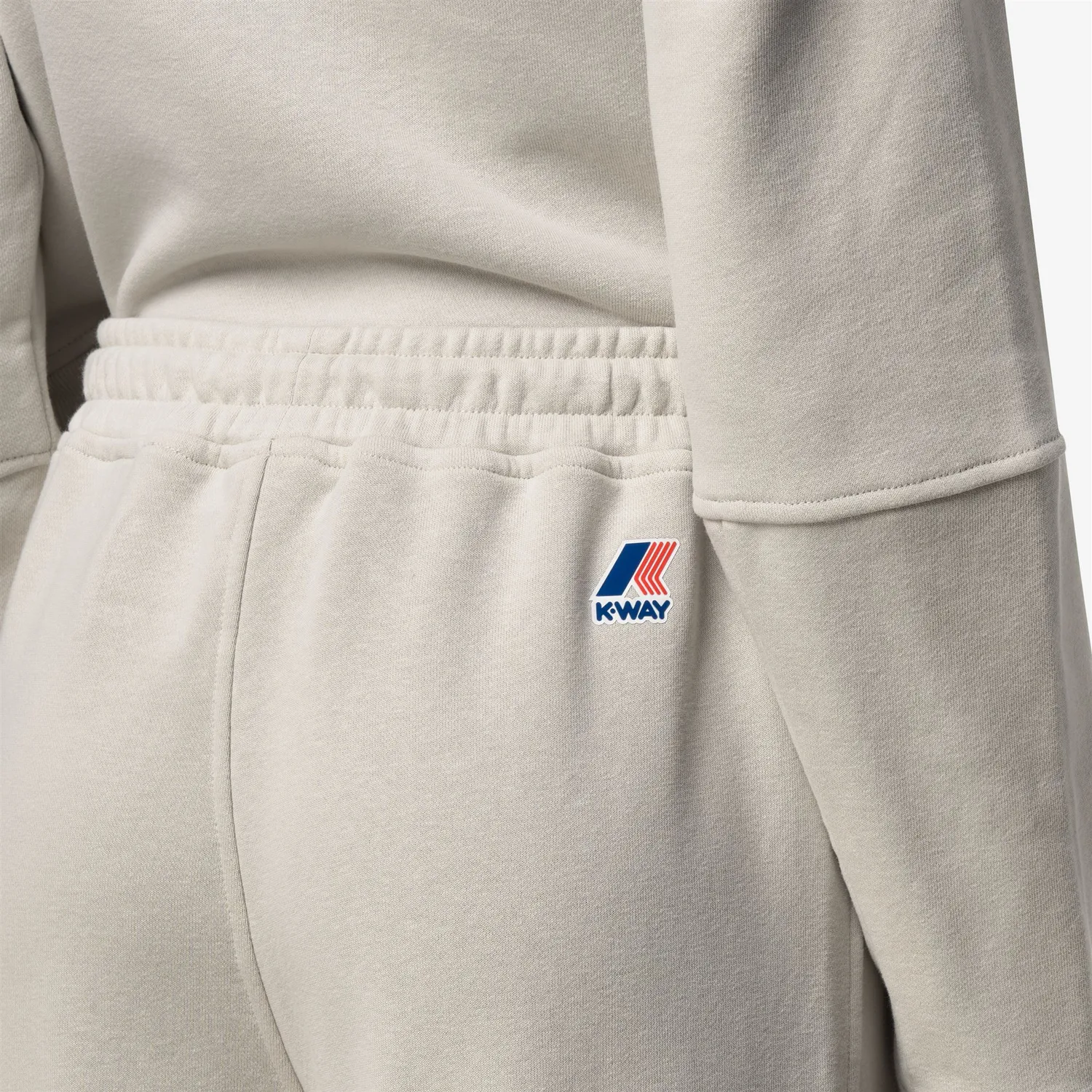 K-Way Loyre Poly Cotton pantaloni dama bej evazati