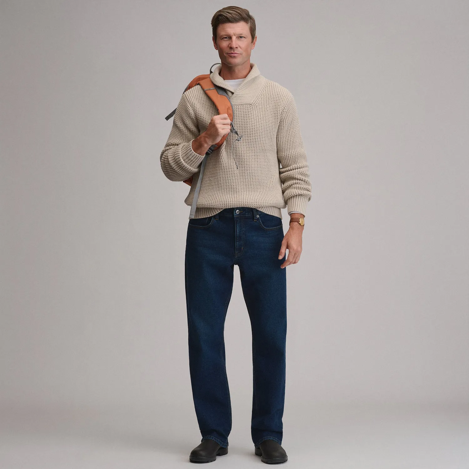 Eddie Bauer Holiday Festive pulover barbati gri calduros