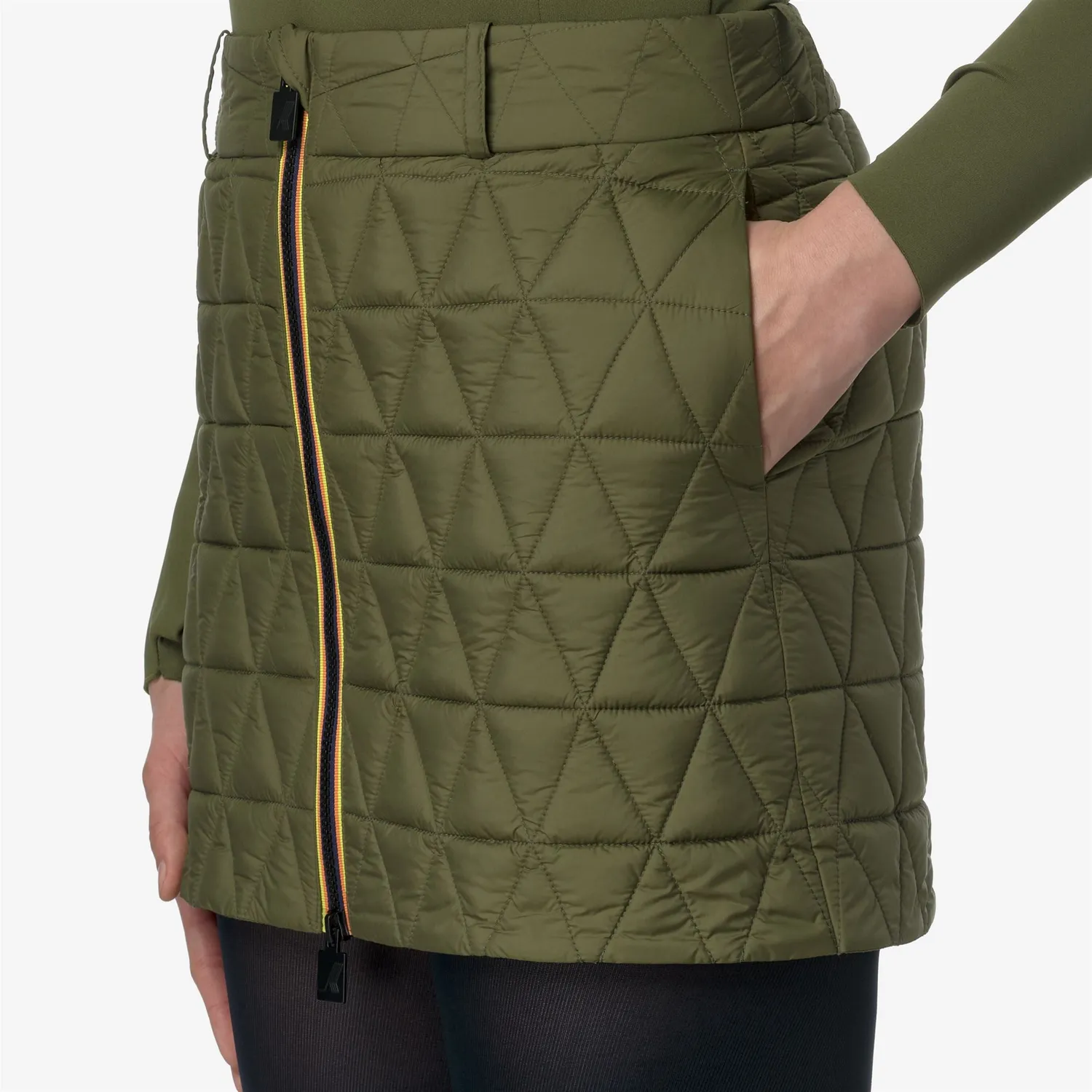 K-Way Miniki Tech Thermo Light fusta dama verde scurta