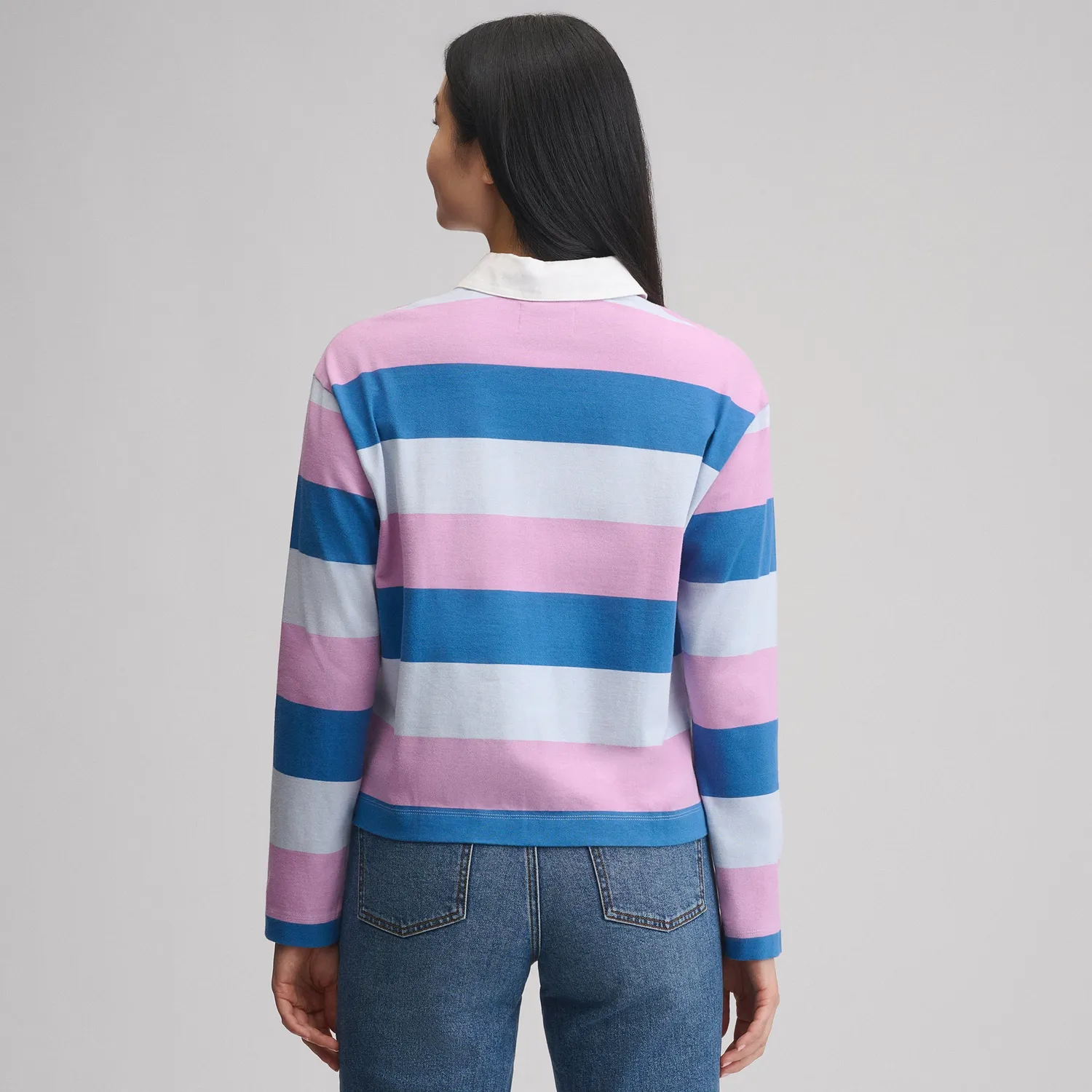 Eddie Bauer Rugby polo damă Wisteria mânecă lungă