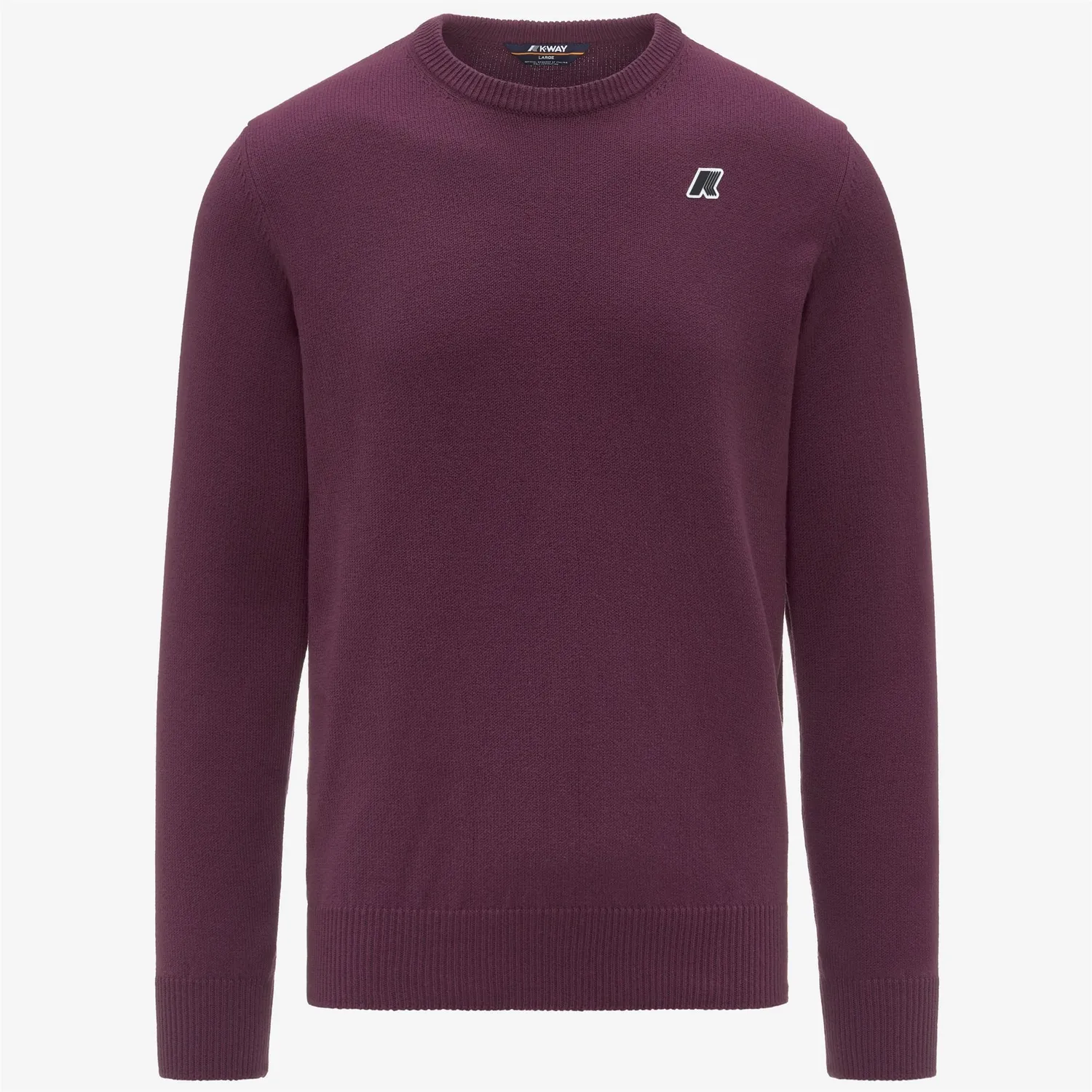 K-Way Sebastien pulover barbati Violet Mauve Wine bumbac