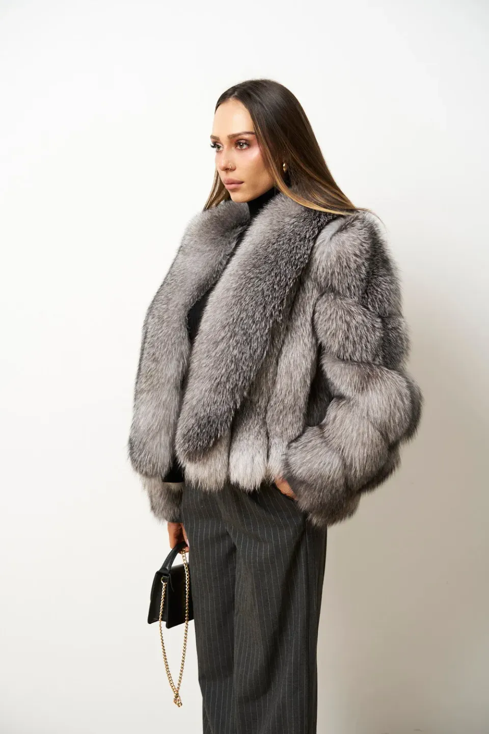 Mareus Silver Frost 652 haina blana vulpe argintie