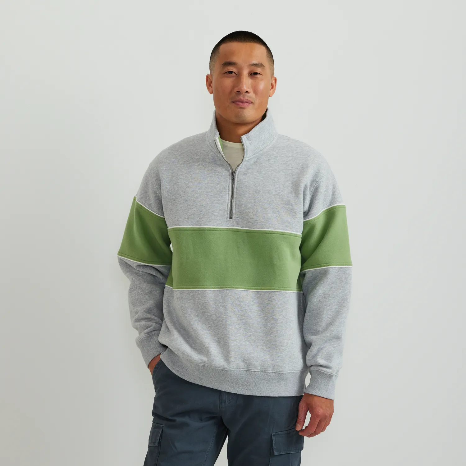 Eddie Bauer Vintage Soft 1/4-Zip pulover Ivory dungi