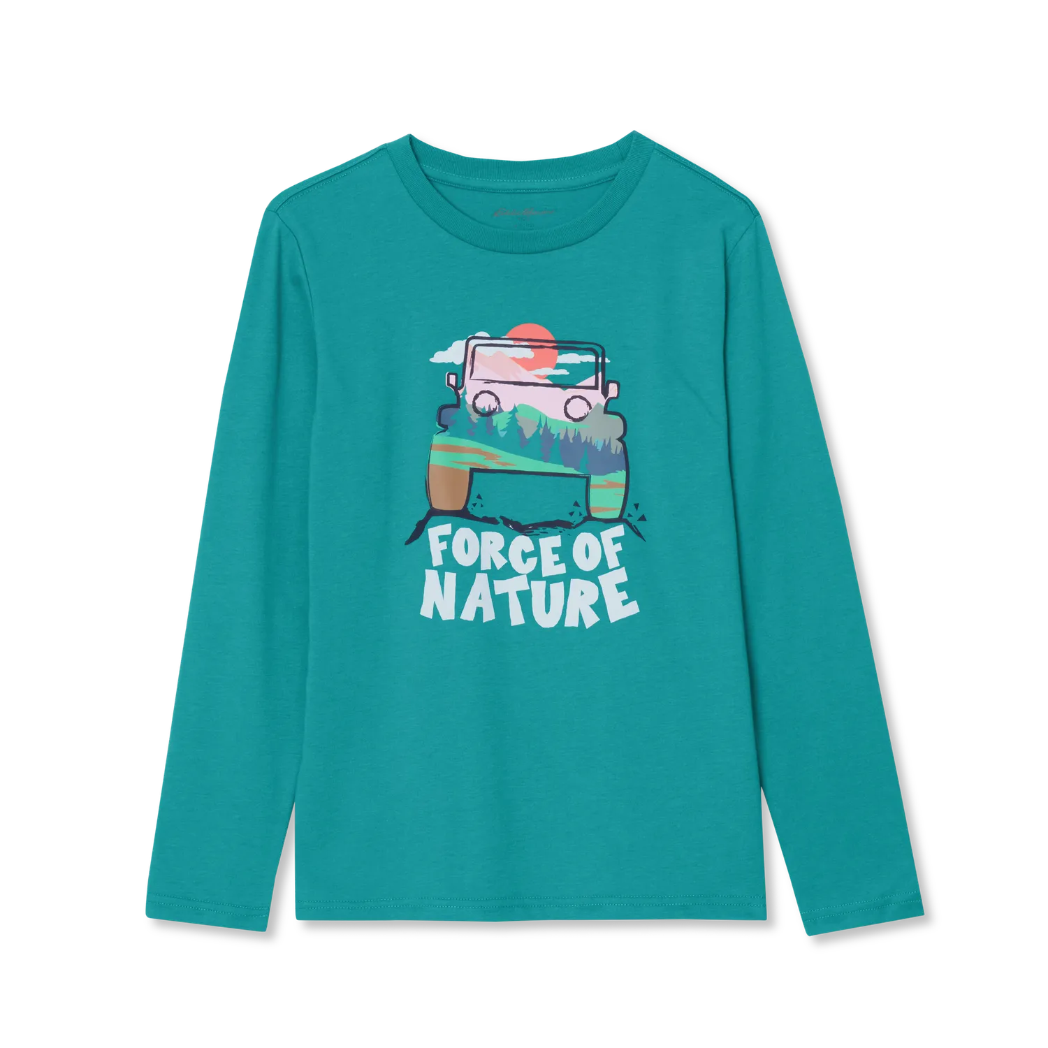 Eddie Bauer Boys Long-Sleeve Graphic Tee tricou Charcoal Heather bumbac
