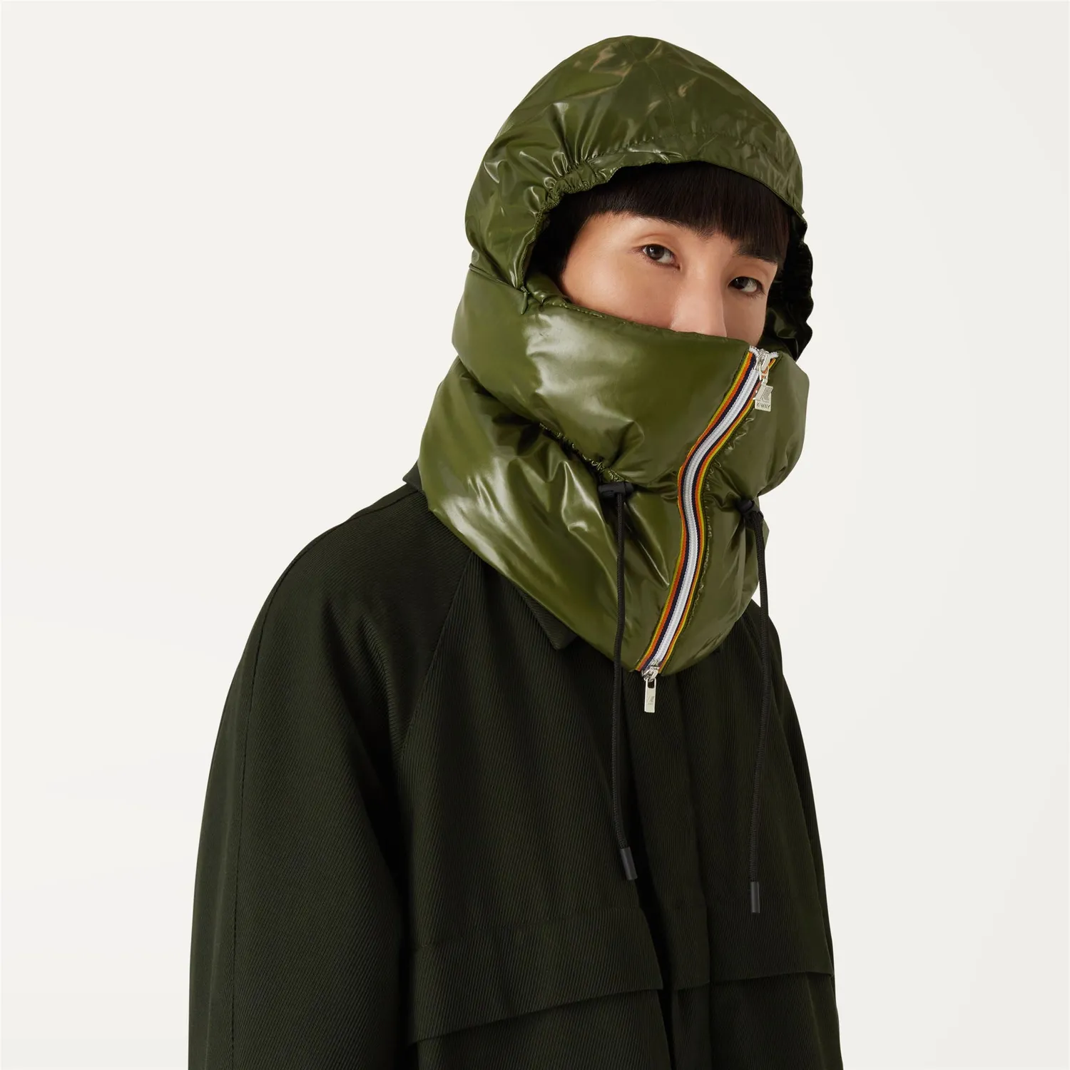 K-Way Lodel palton lung Green Duffel lana