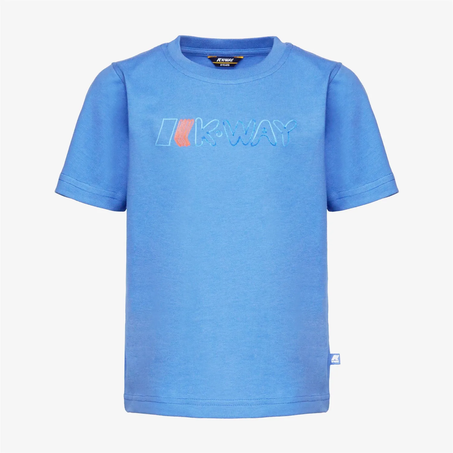 K-Way Odom Hand Lettering tricou băieți albastru