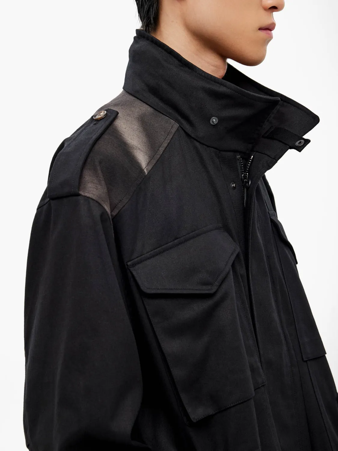 Alpha Industries Jiyongkim Sun-Bleached Field palton negru bumbac