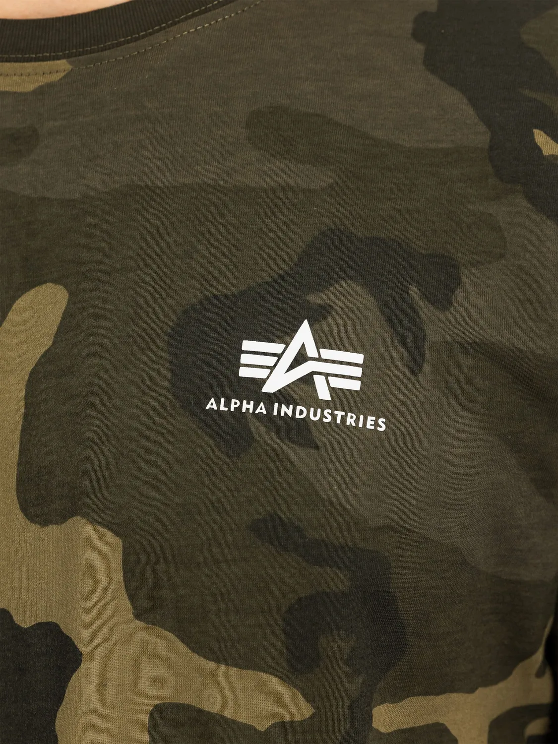 Alpha Industries Basic Small Logo tricou camo Desert Camo bumbac