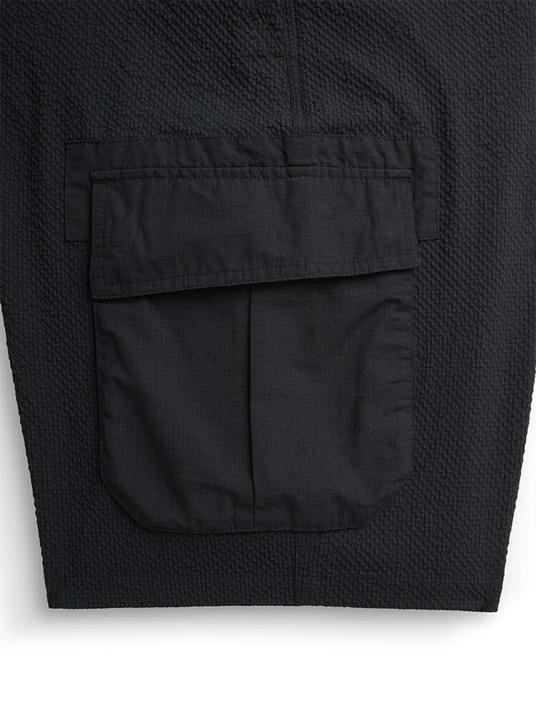 Alpha Industries Seersucker Short pantaloni scurti charcoal bumbac