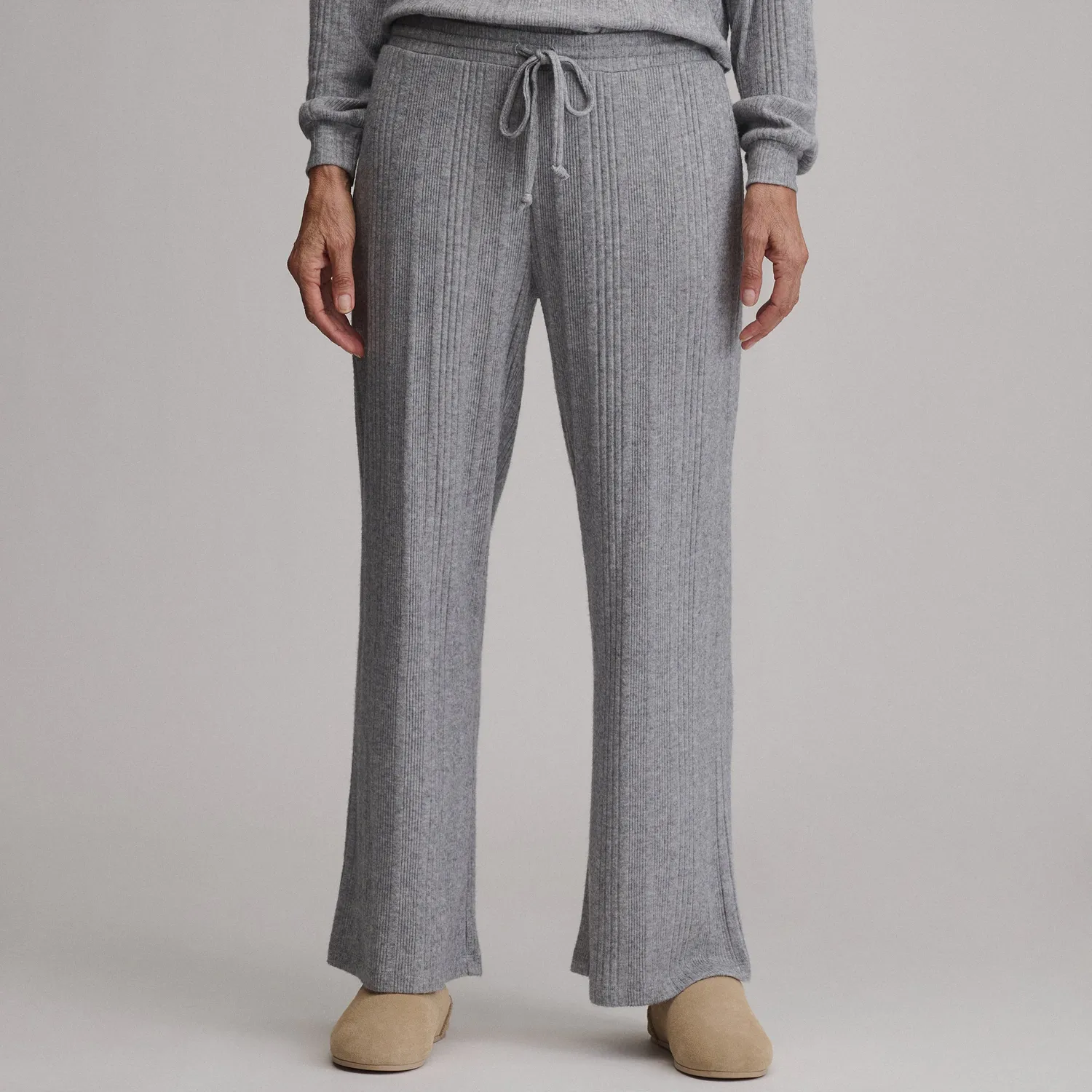 Eddie Bauer Cozy Rib pantaloni damă Light Gray evazați