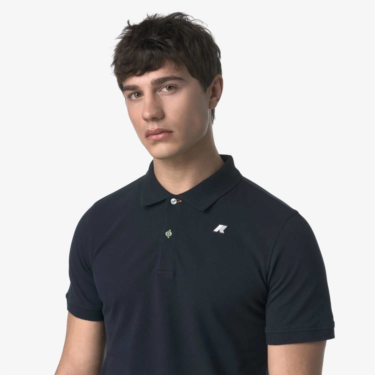 K-Way Vinnie Pique Slim polo barbati Blue Depth bumbac