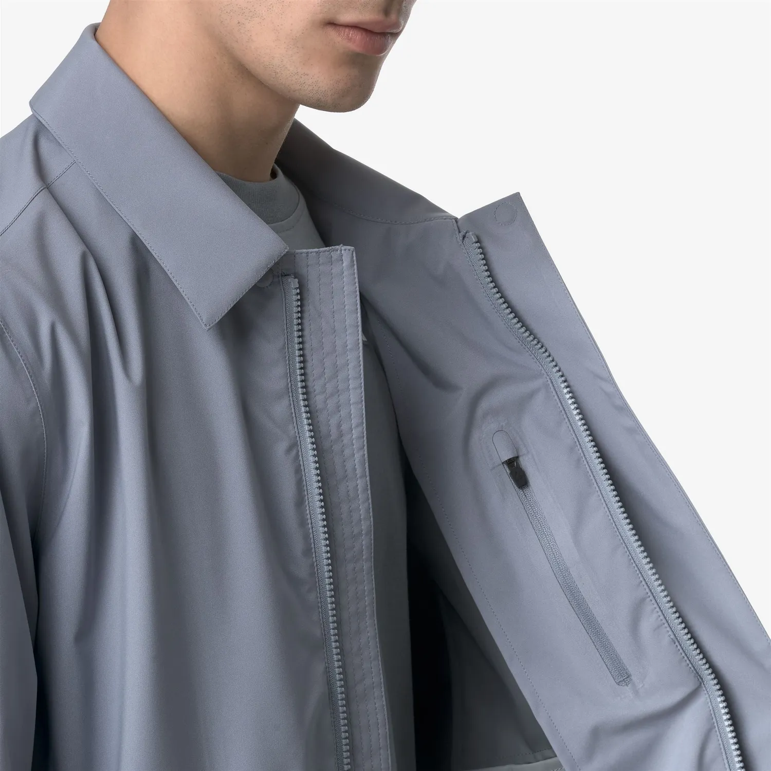 K-Way Kenley Stretch 2L palton 3/4 gri impermeabil