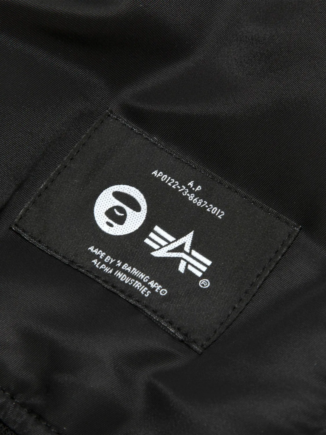 Alpha Industries AAPE MA-1 bomber geacă neagră reversibilă