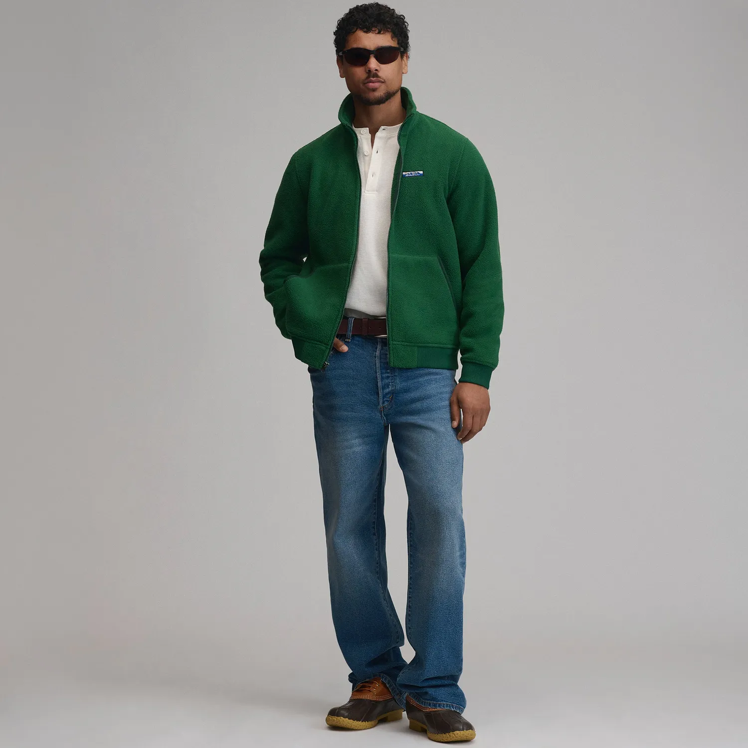Eddie Bauer Authentic Outdoor hanorac fleece gri fermoar