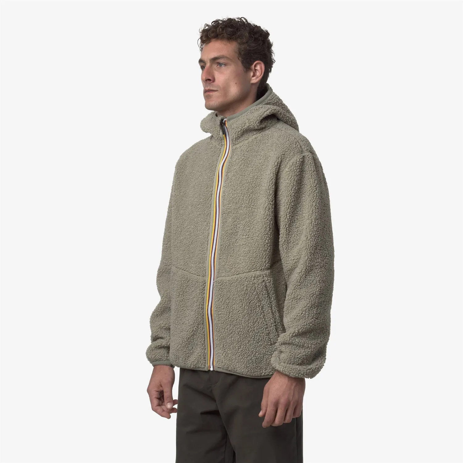 K-Way Jack Sherpa Polar Double geaca verde oak reversibila