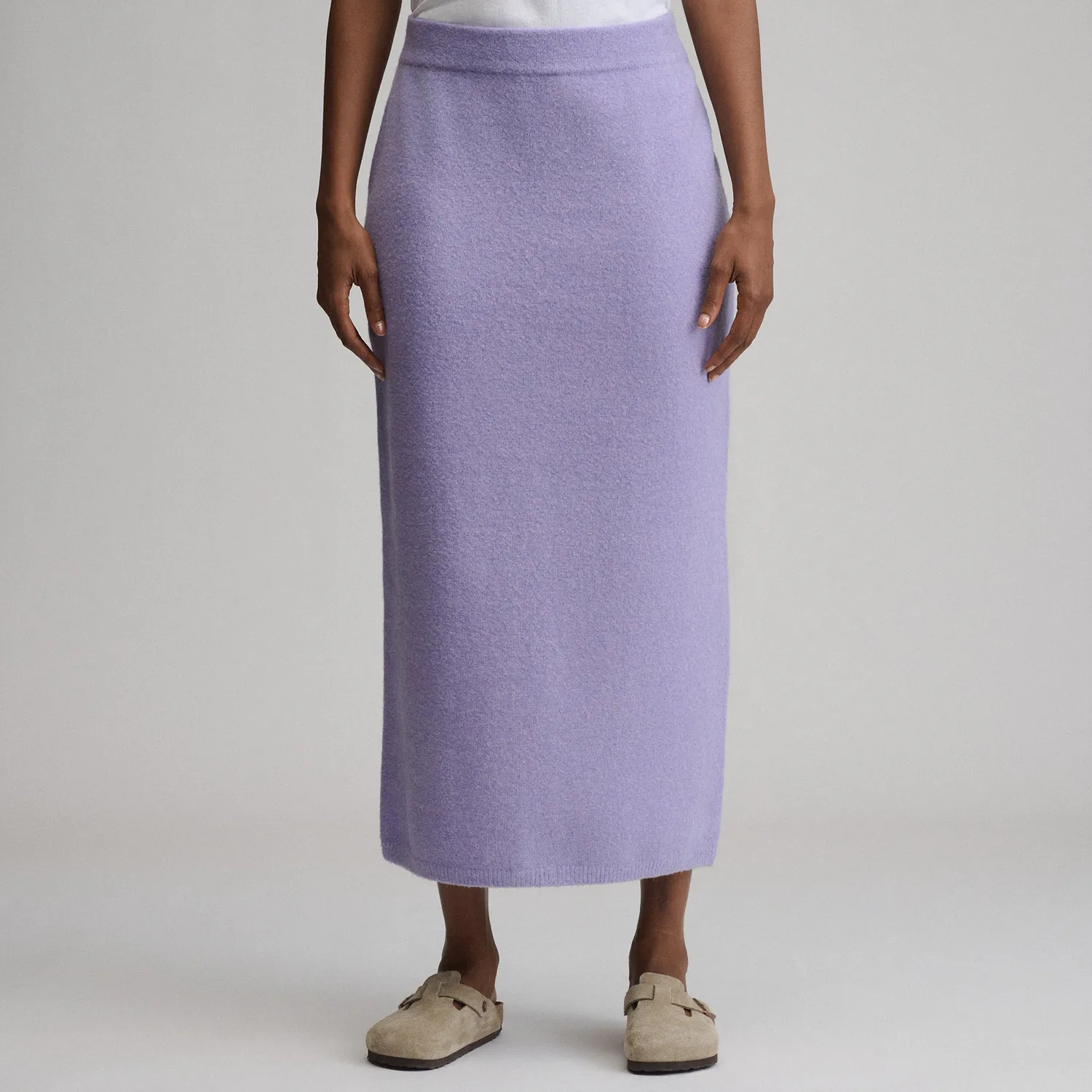 Eddie Bauer Sweater Skirt fusta midi femei gri calduroasa