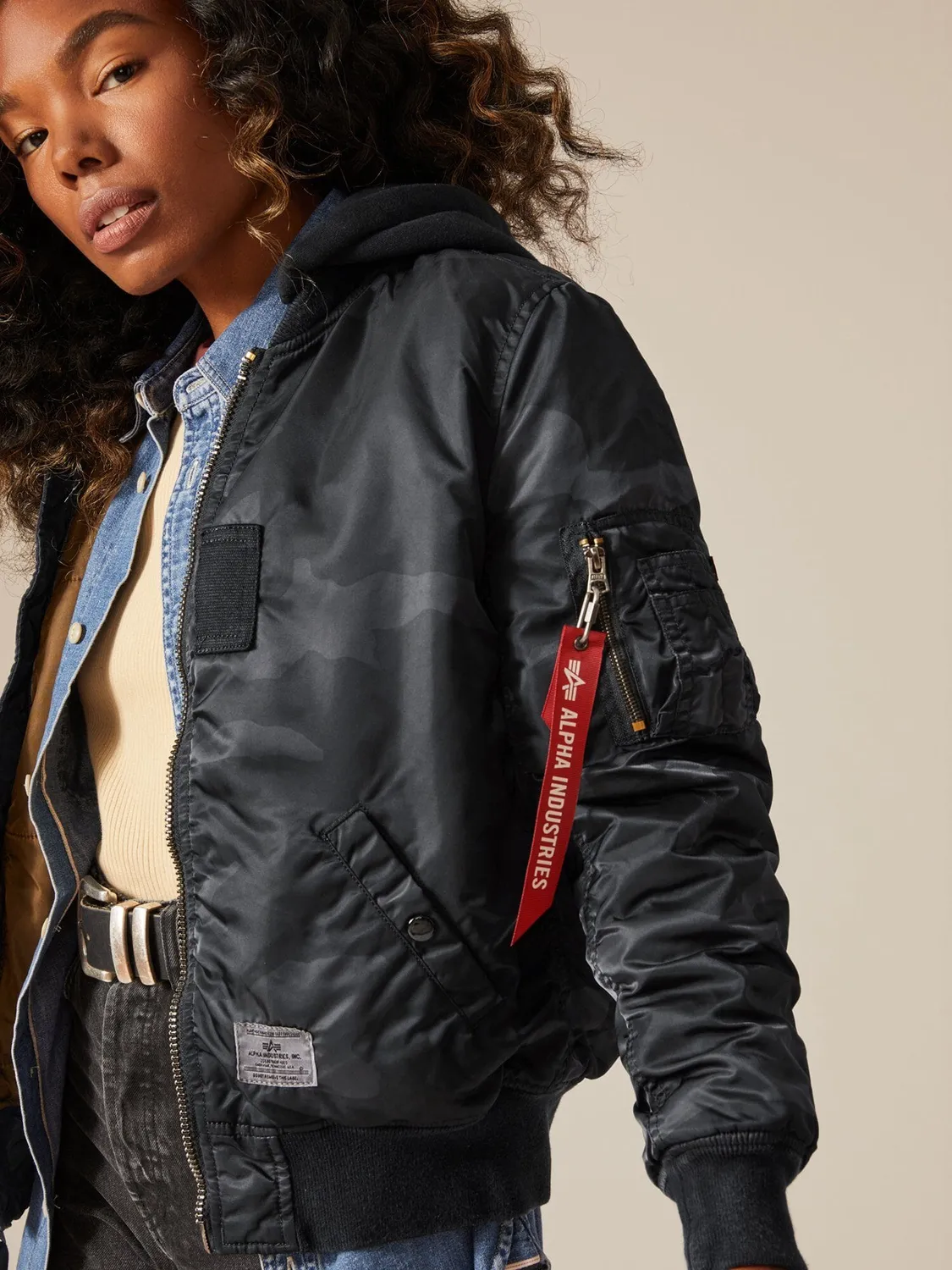 Alpha Industries MA-1 Hooded geacă camuflaj cu glugă