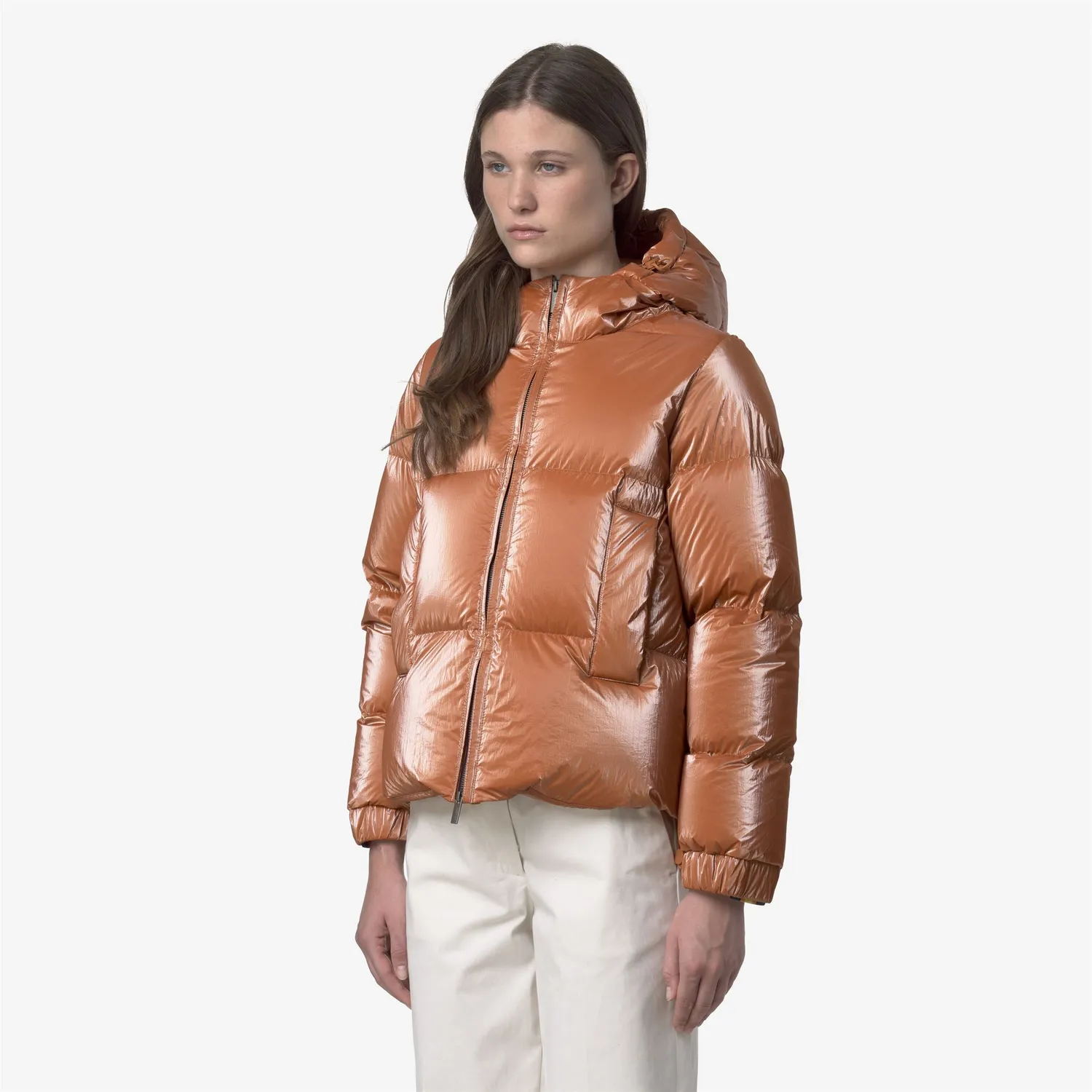K-Way Lethille Thermo Pearly geaca dama Orange puf natural