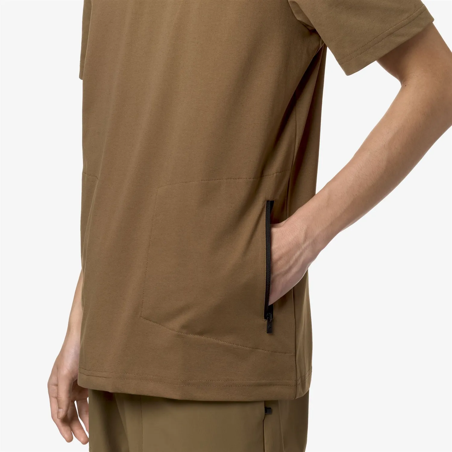 K-Way Seril Travel tricou unisex maro anti-UV pliabil