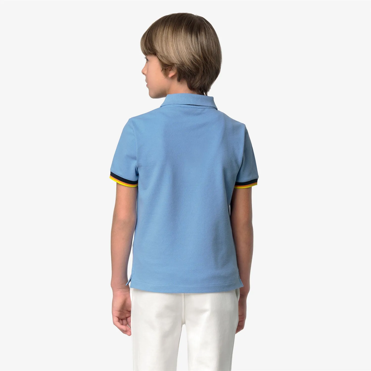 K-Way P. Vincent Pique polo baieti Blue Cielo regular