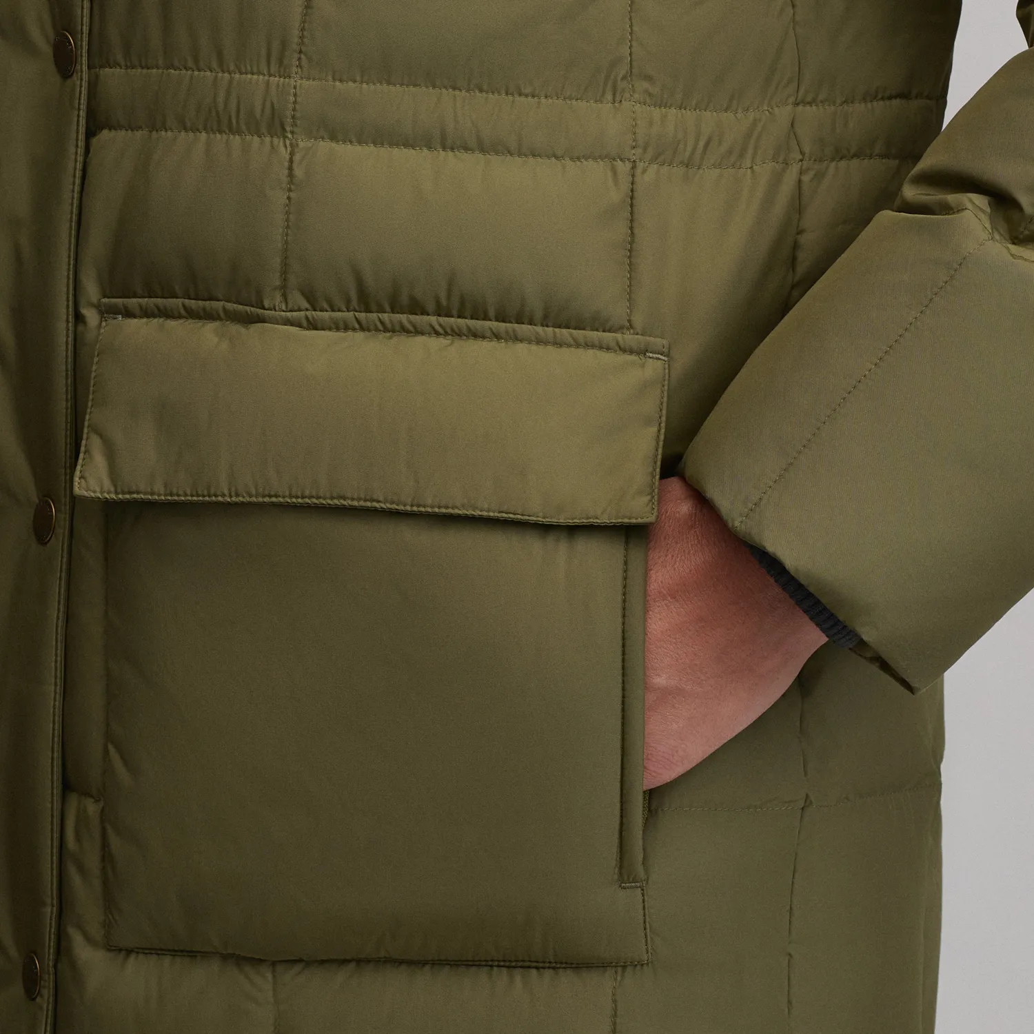 Eddie Bauer Heritage parka neagra lunga captusita