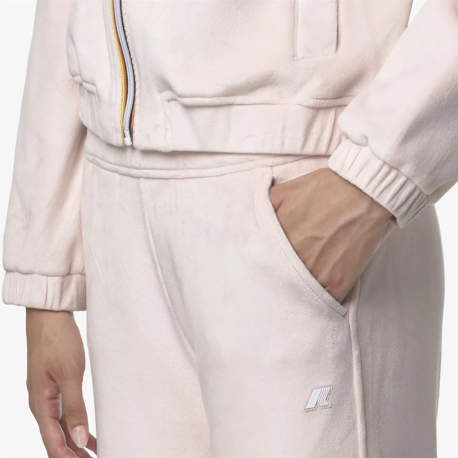 K-Way Jenny Velour Polar pantaloni dama roz prafuit