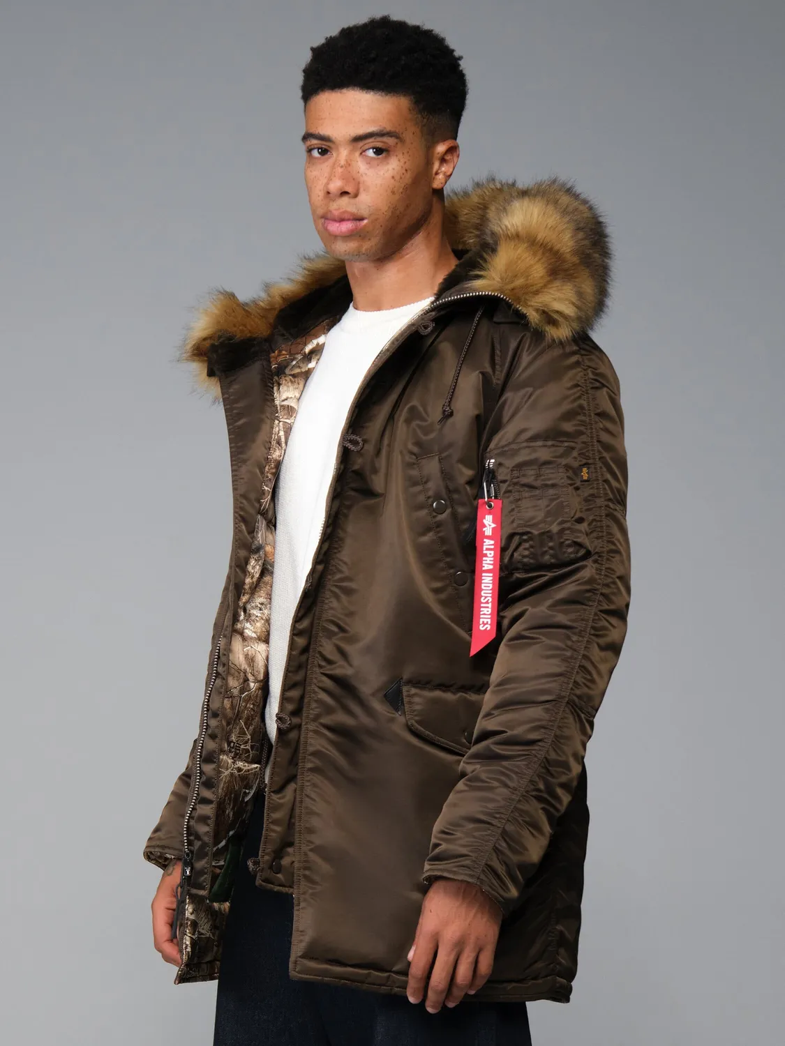 Alpha Industries N-3B Camo parka Hickory Realtree ger extrem