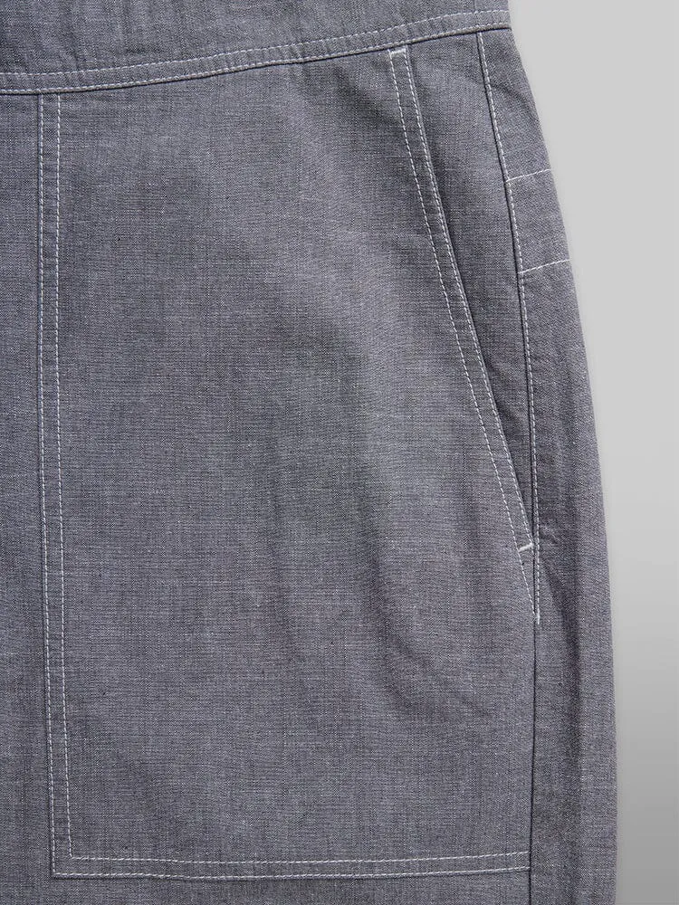 Alpha Industries Wide Leg Cotton pantalon gri bumbac