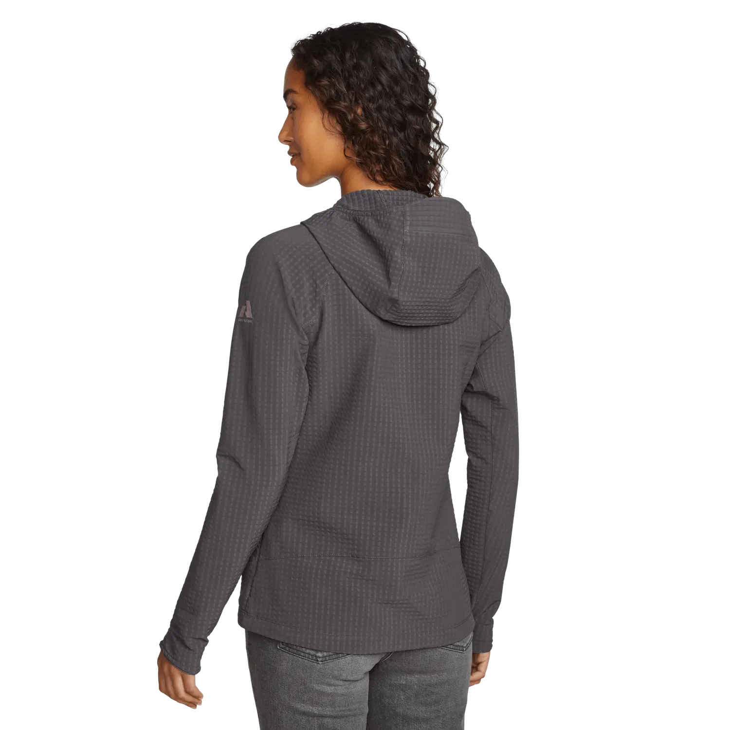 Eddie Bauer Sandstone Backbone Grid Shell Hoodie dama negru