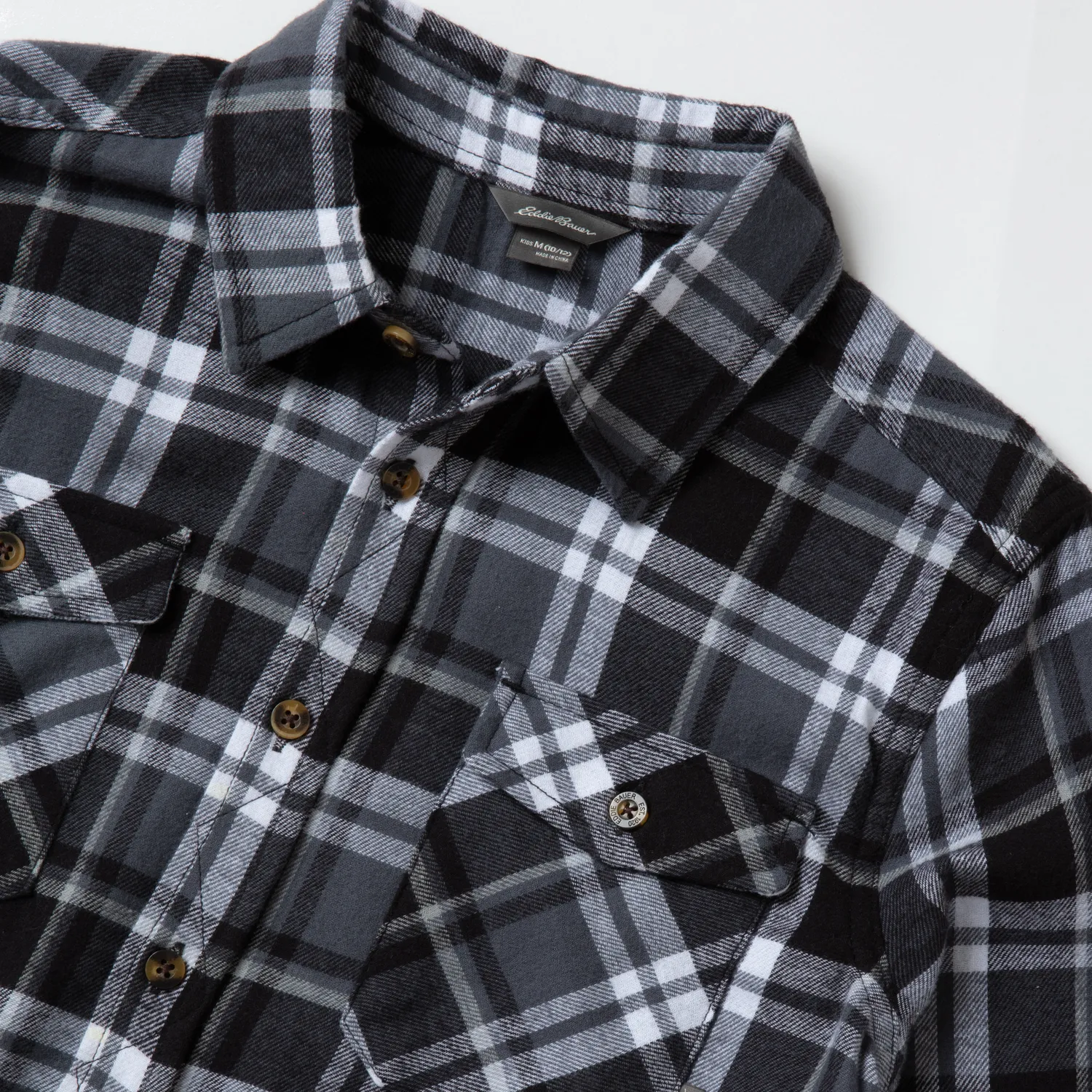 Eddie Bauer Eddie's Favorite camasa flanel baieti Black bumbac