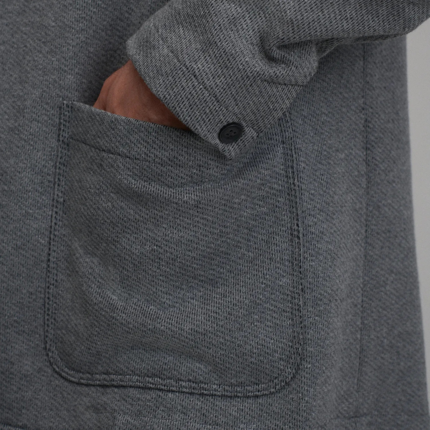 Eddie Bauer Knit Blazer sacou barbati gri calduros