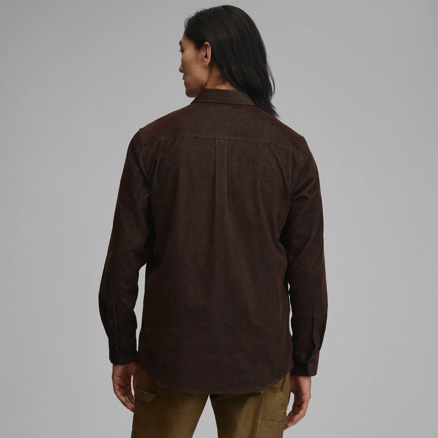 Eddie Bauer Fine Wale cămașă bărbați indigo catifea