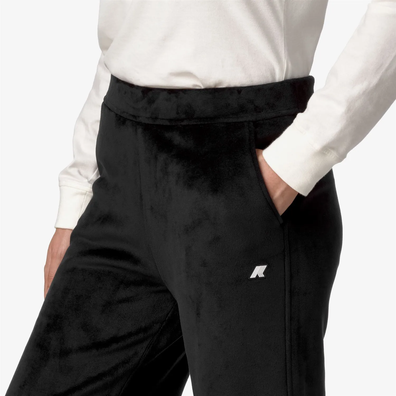 K-Way Jenny Velour Polar pantaloni dama negri caldurosi