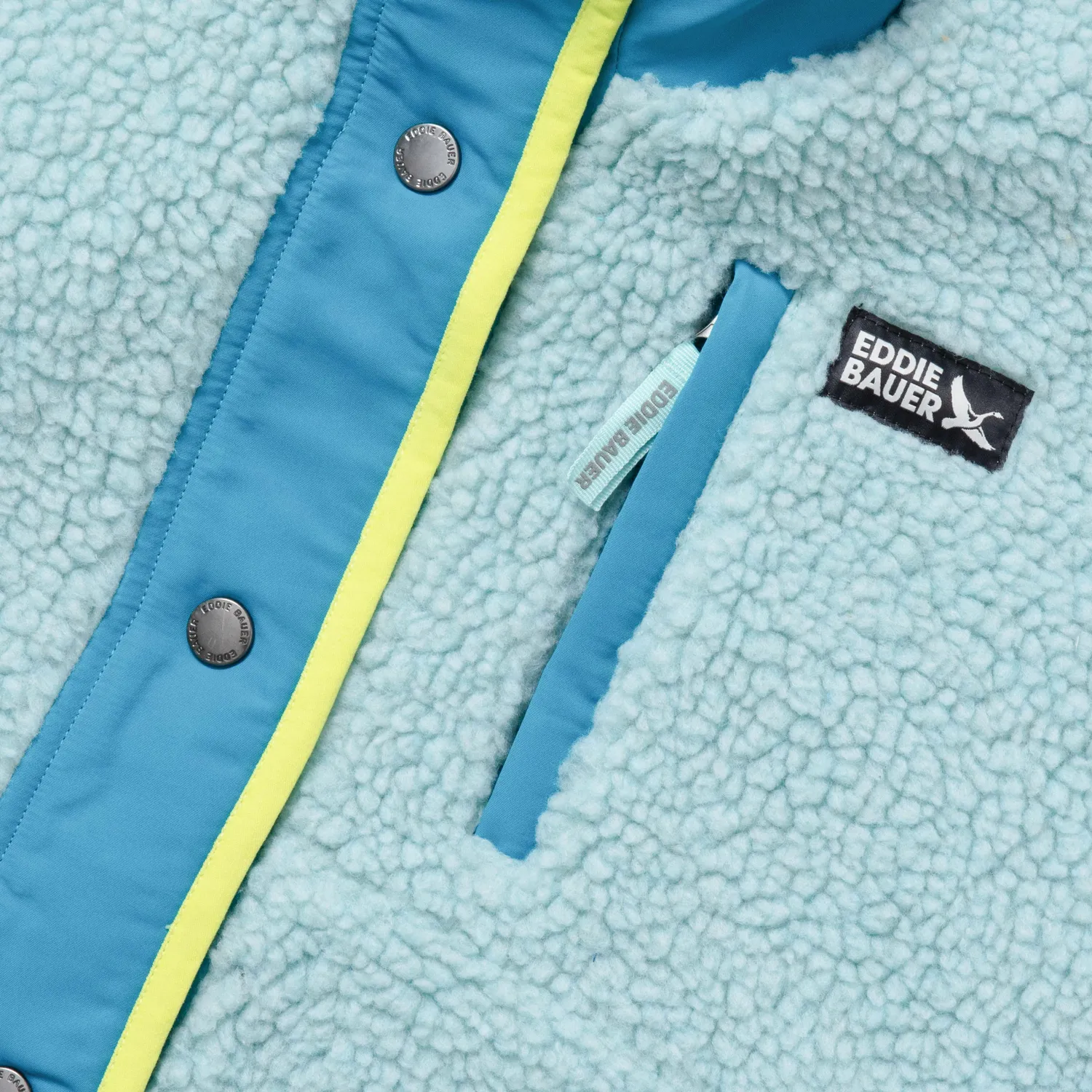 Eddie Bauer Mixed Media jacheta copii Canal Blue fleece
