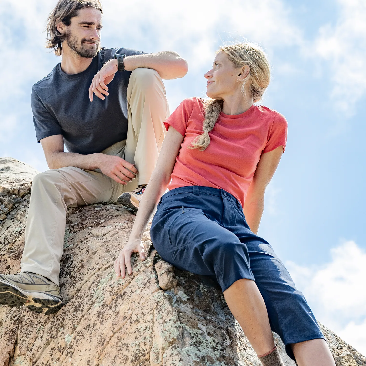 Eddie Bauer Guide Pro High Rise Capri pantaloni dama elastici
