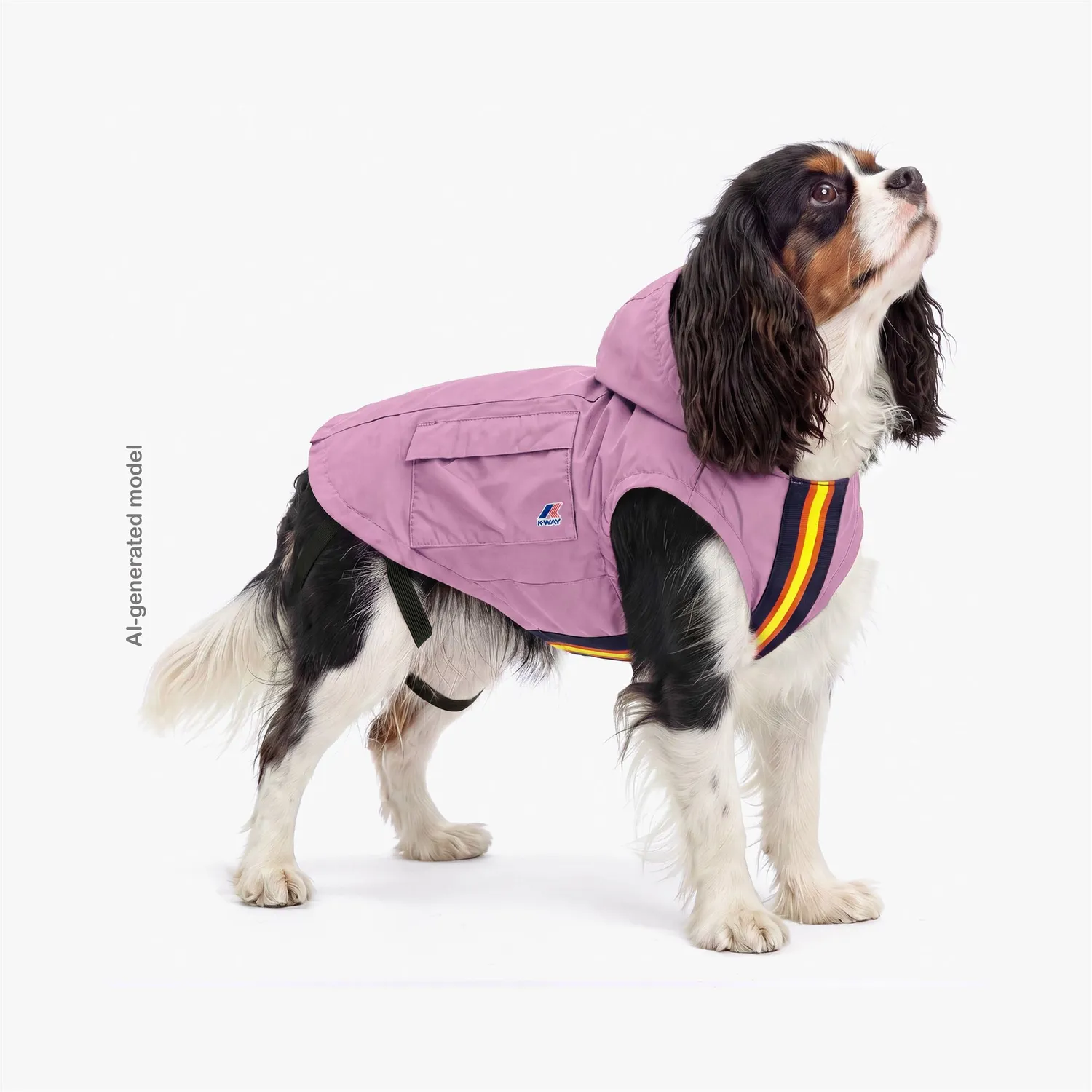 K-Way Le Vrai 4.0 Lassie haină câine violet glicine impermeabilă