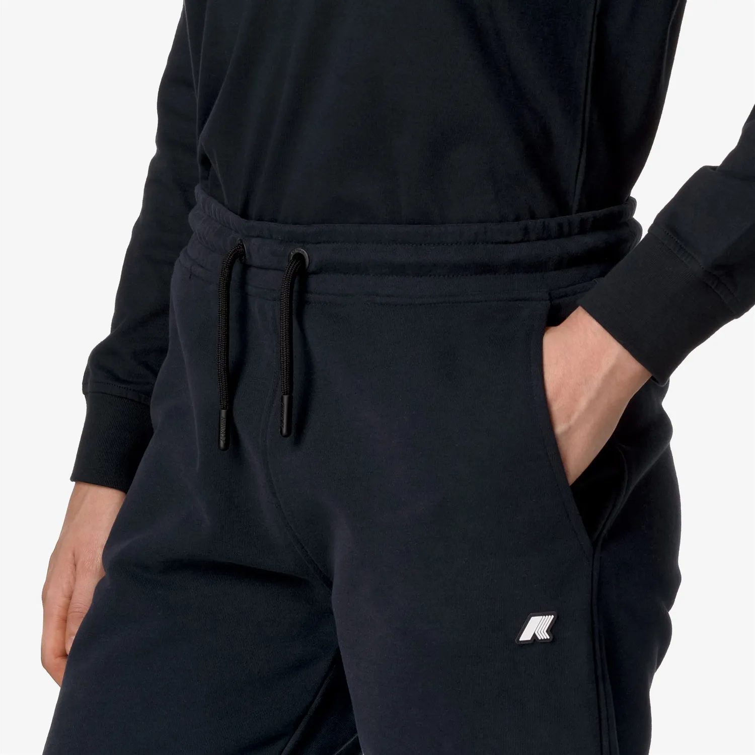 K-Way Klassic Ginevrette Fleece Peach pantaloni negri fleece