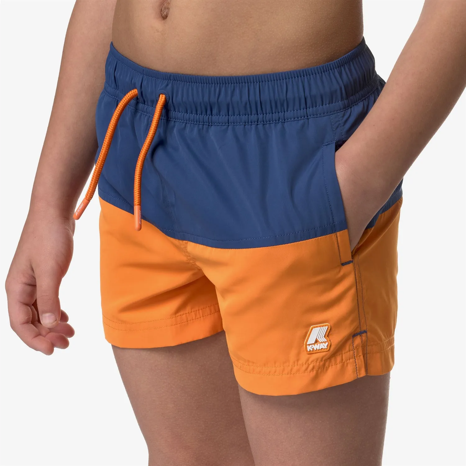 K-Way Leslie sort baieti Blue Fiord-Orange Md boxer