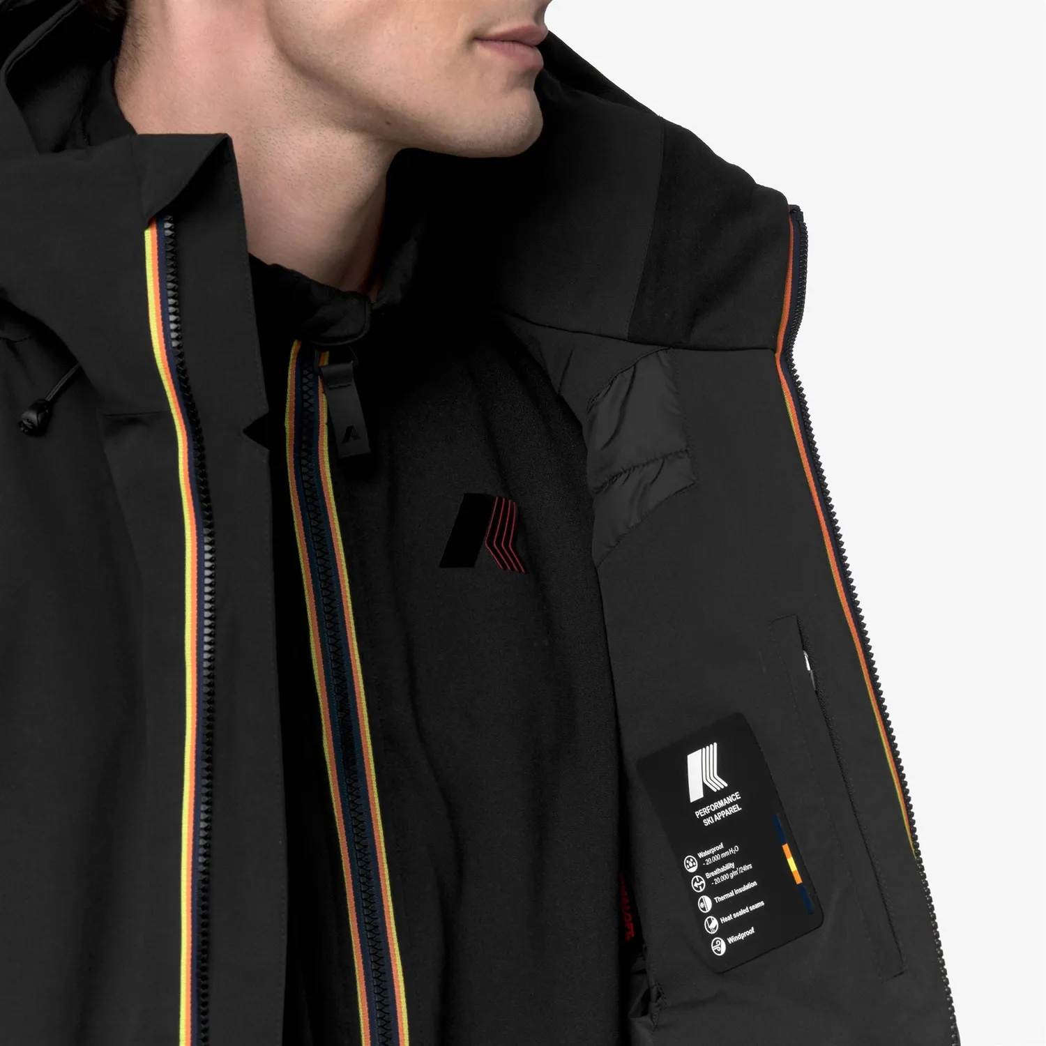 K-Way Lesarcs 2L Twill geaca schi neagra 20000 mm
