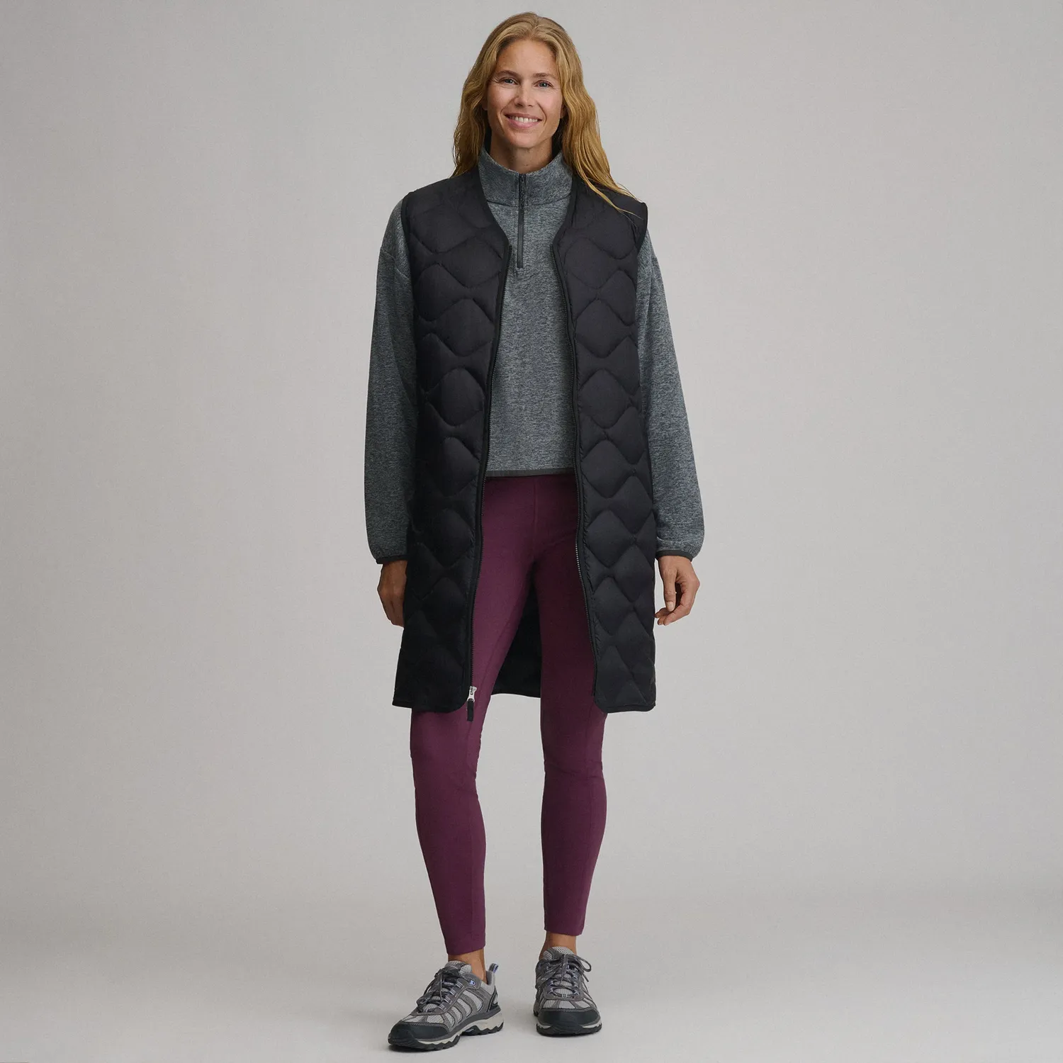 Eddie Bauer Shaw vesta dama neagra puf lung