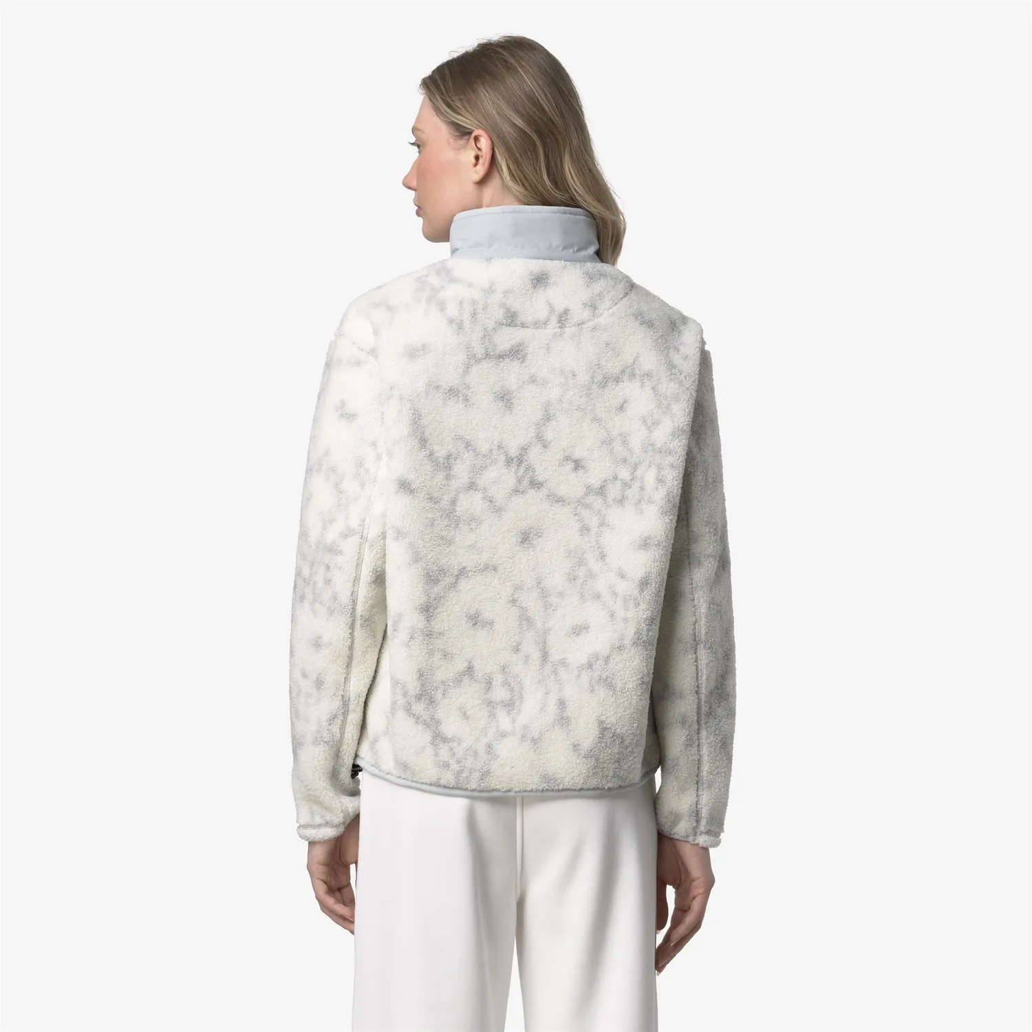 K-Way Benedicte Orsetto bluza fleece ecru cu flori