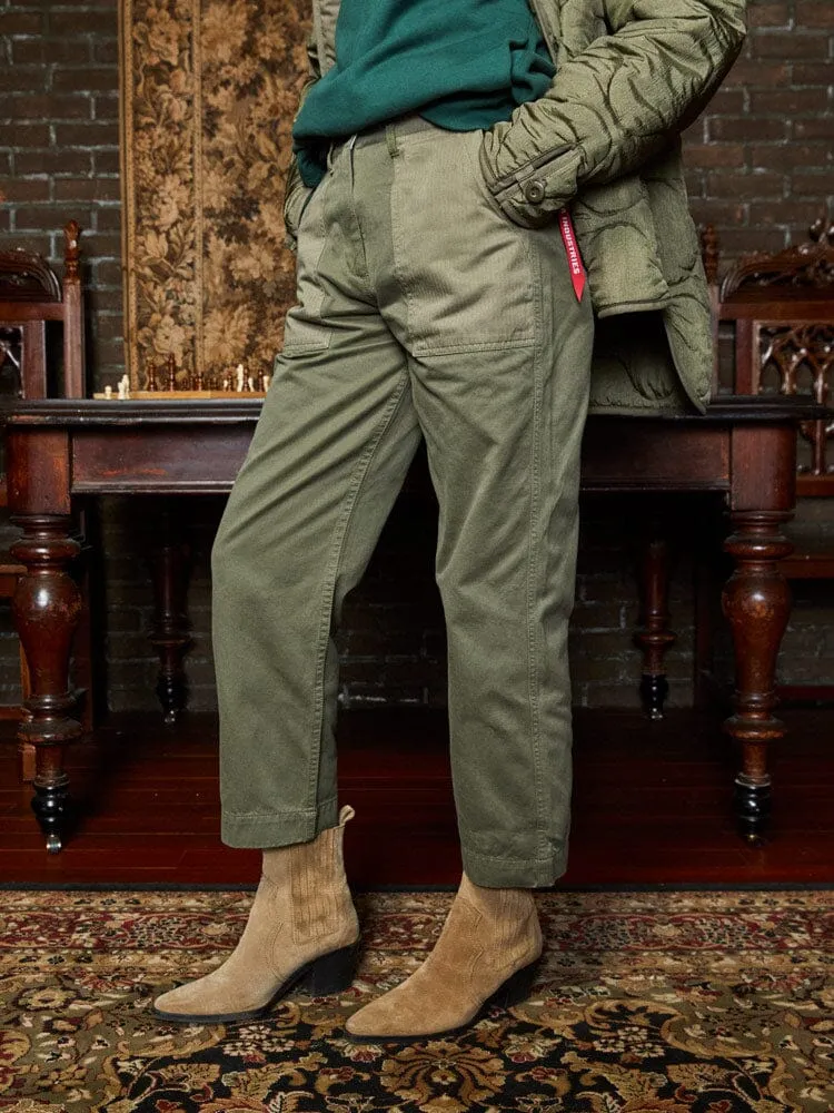 Alpha Industries Fatigue Mod pantaloni dama verde bumbac